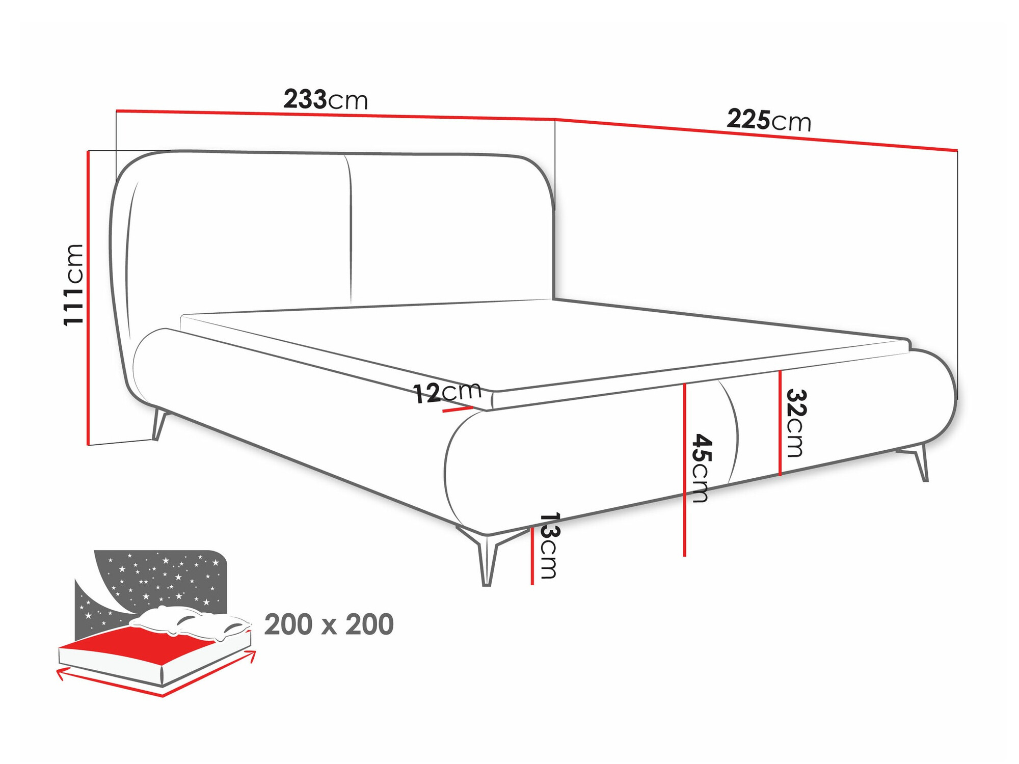 Postelja TrendyNest Fenara (Coral 65)