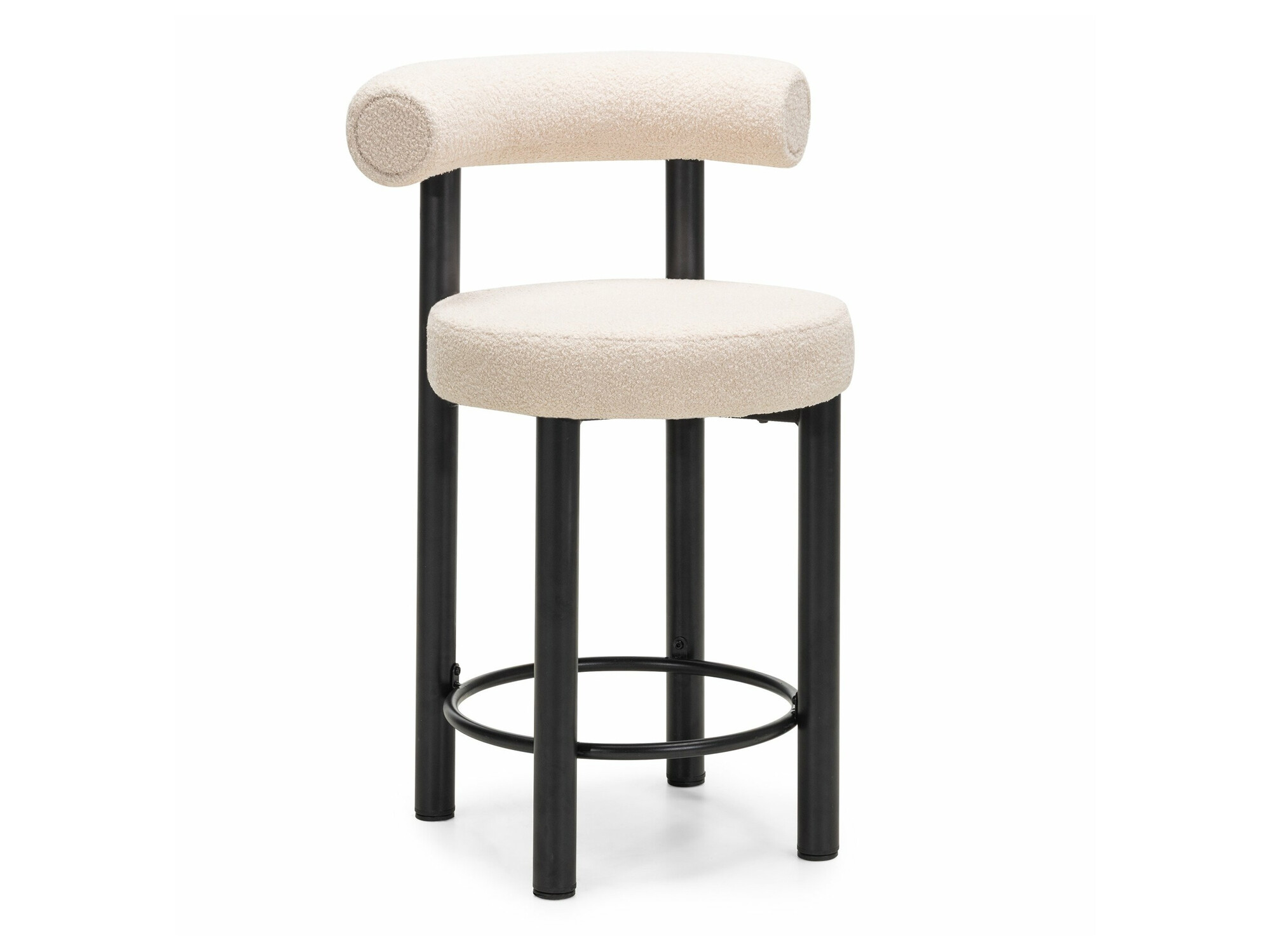 Srednje visok barski stol Burleson 186 (Bež + Črna)