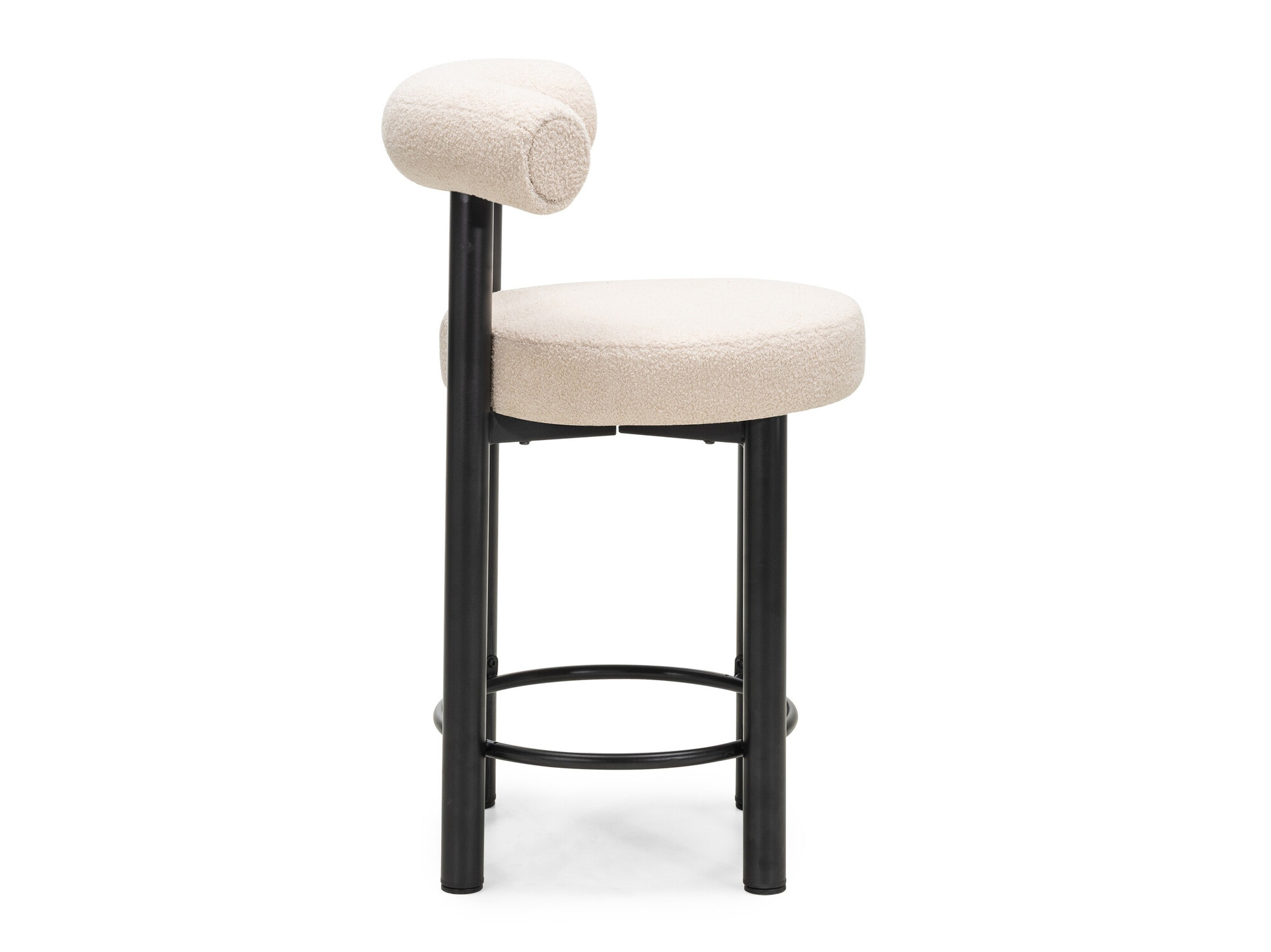 Srednje visok barski stol Burleson 186 (Bež + Črna)