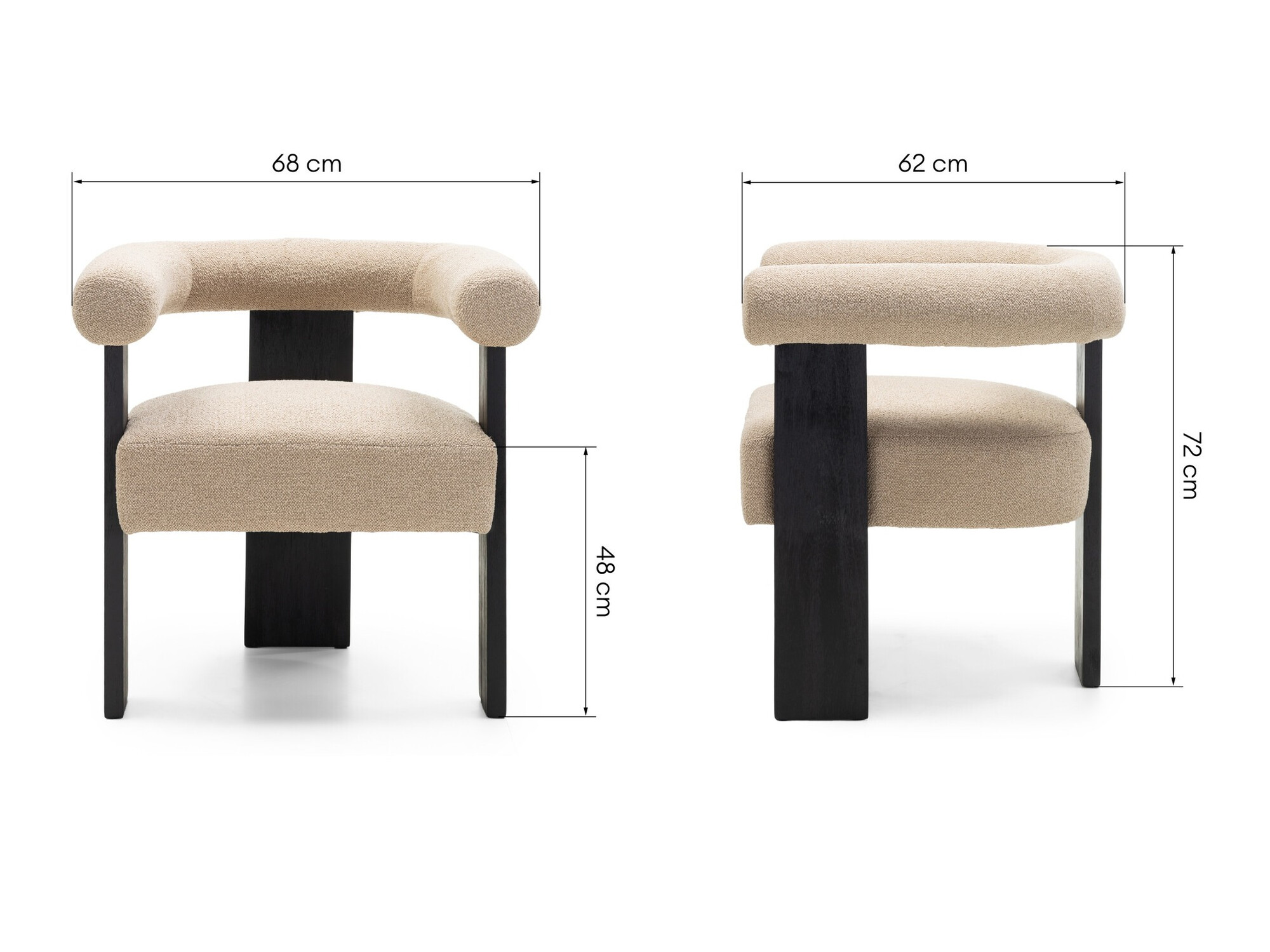 Stol Burleson 184 (Bež + Črna)