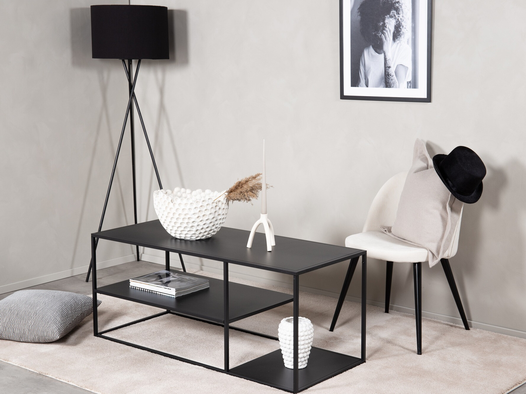 Klubska mizica Dallas 4727 (Črna)