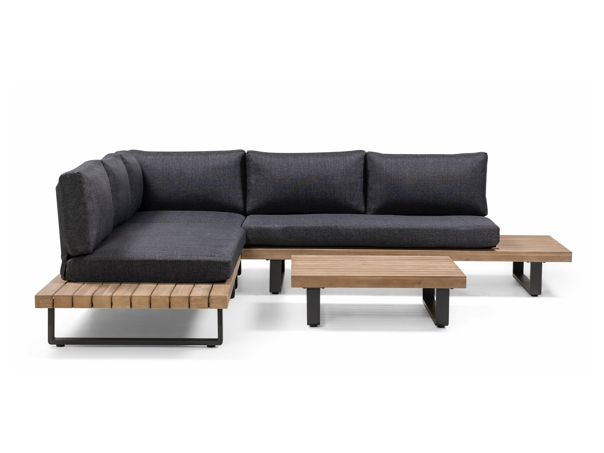 Komplet vrtnega pohištva Burleson 584 (Siva + Akacijev)