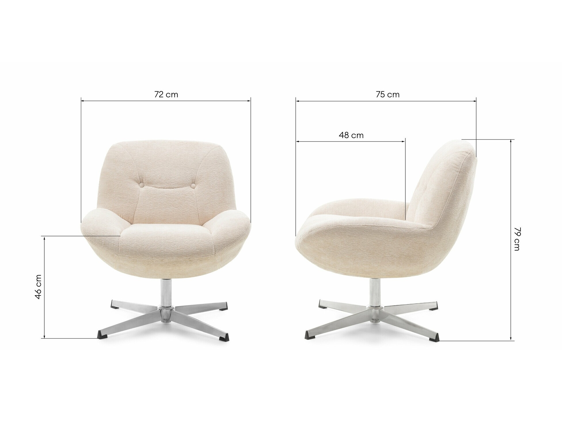 Fotelj Burleson 214 (Krema)