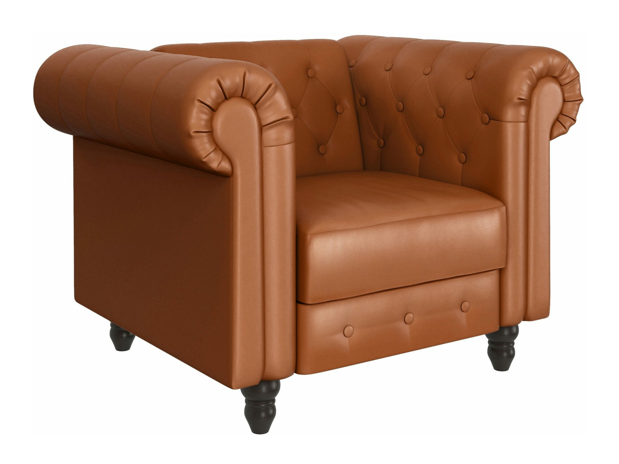Chesterfield fotelj Tulsa 630 (Svetlo rjava)