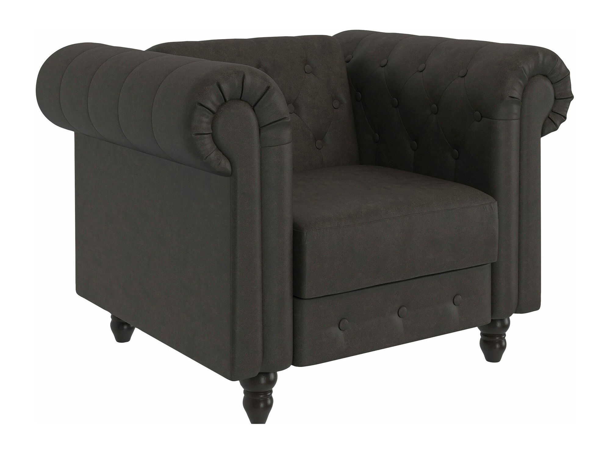 Chesterfield fotelj Tulsa 630 (Temno rjava)