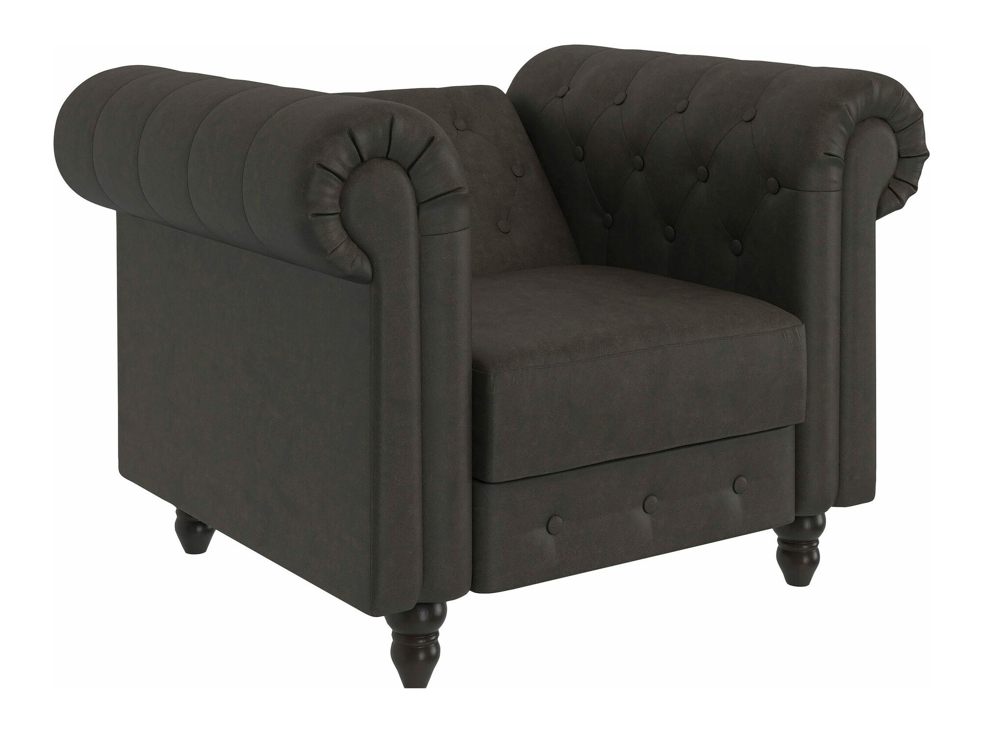 Chesterfield fotelj Tulsa 630 (Temno rjava)