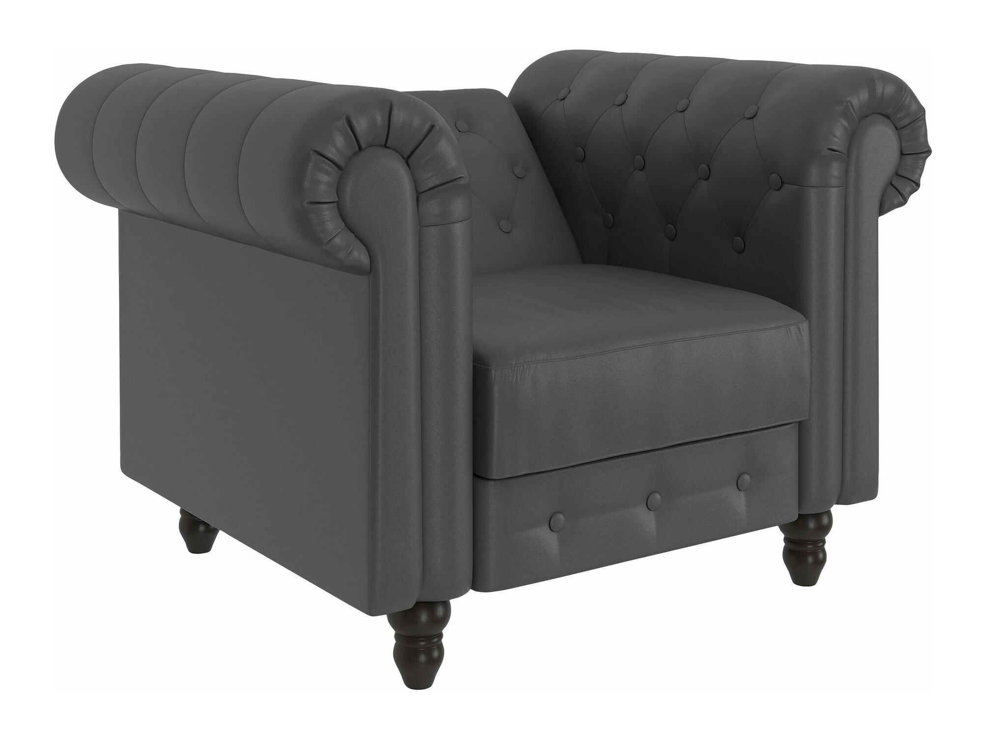 Chesterfield fotelj Tulsa 630 (Temno siva)