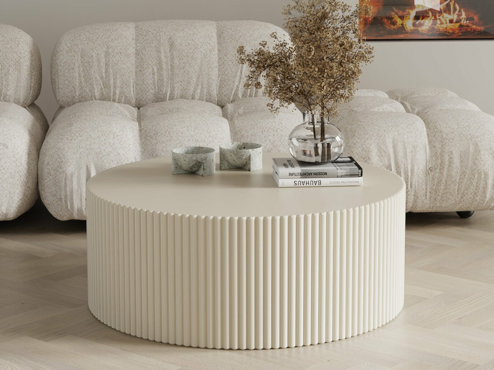 Klubska mizica Burleson 231 (Krema)