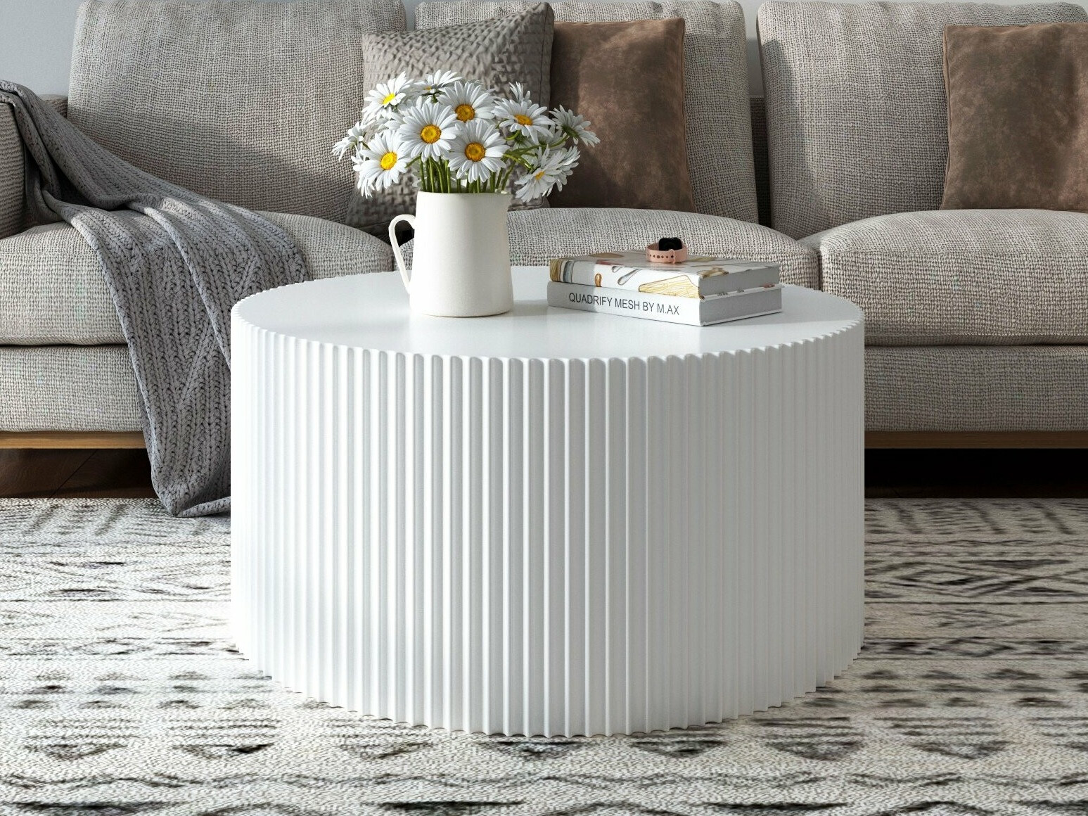 Komplet klubskih mizic Burleson 234 (Bela)