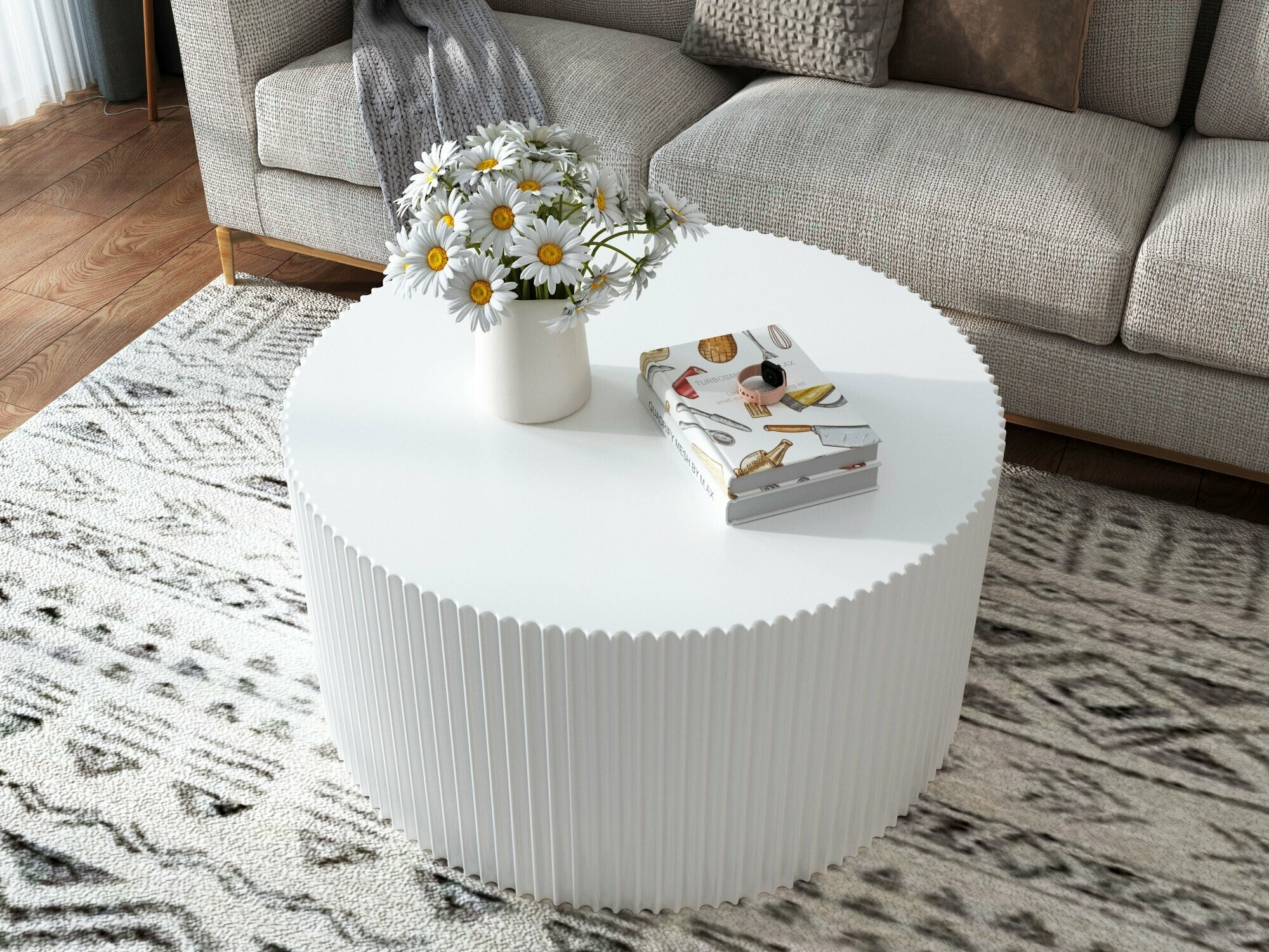 Komplet klubskih mizic Burleson 234 (Bela)