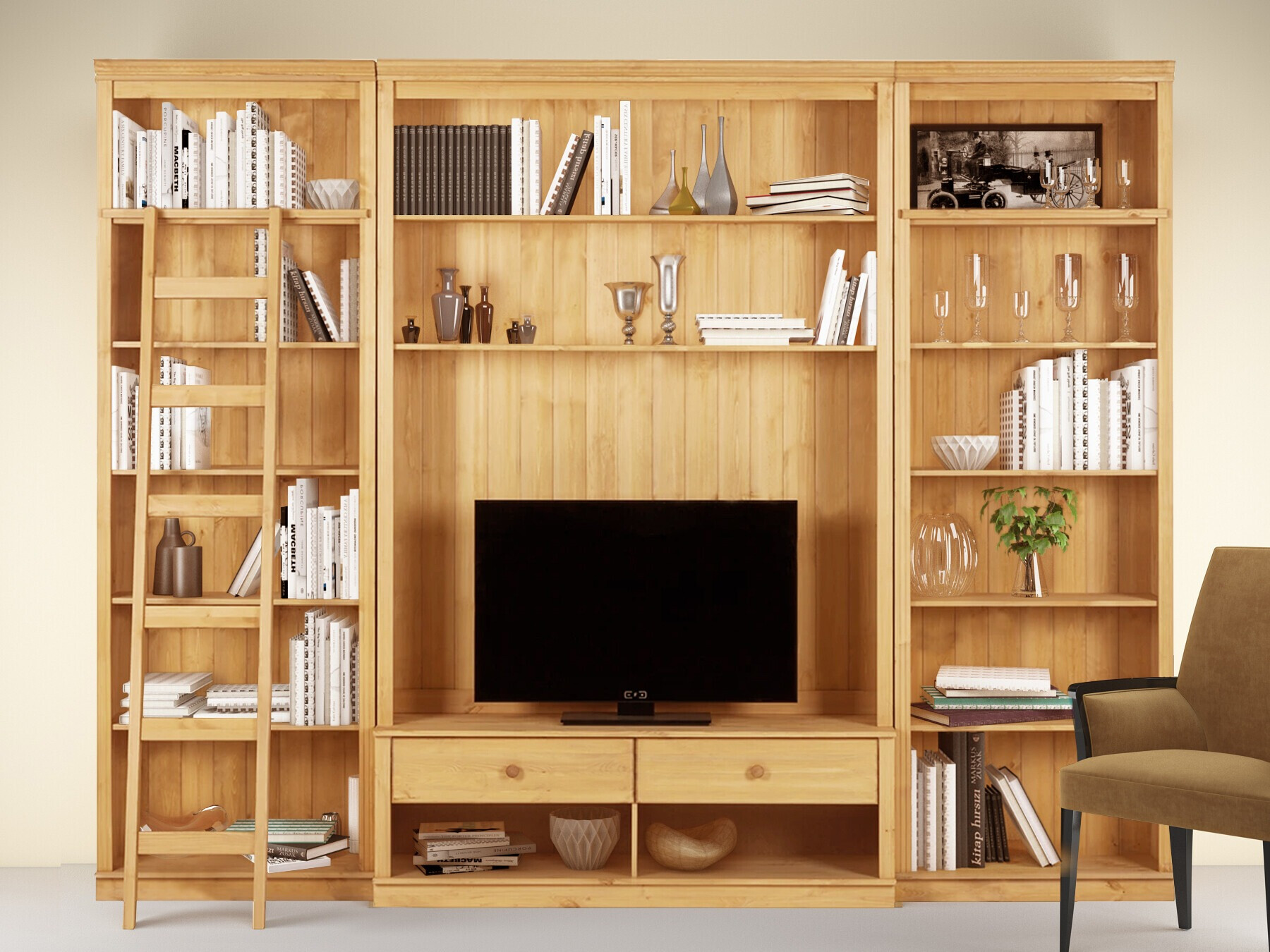 Komplet za dnevno sobo Saltoro 108 (Svetlo rjava)