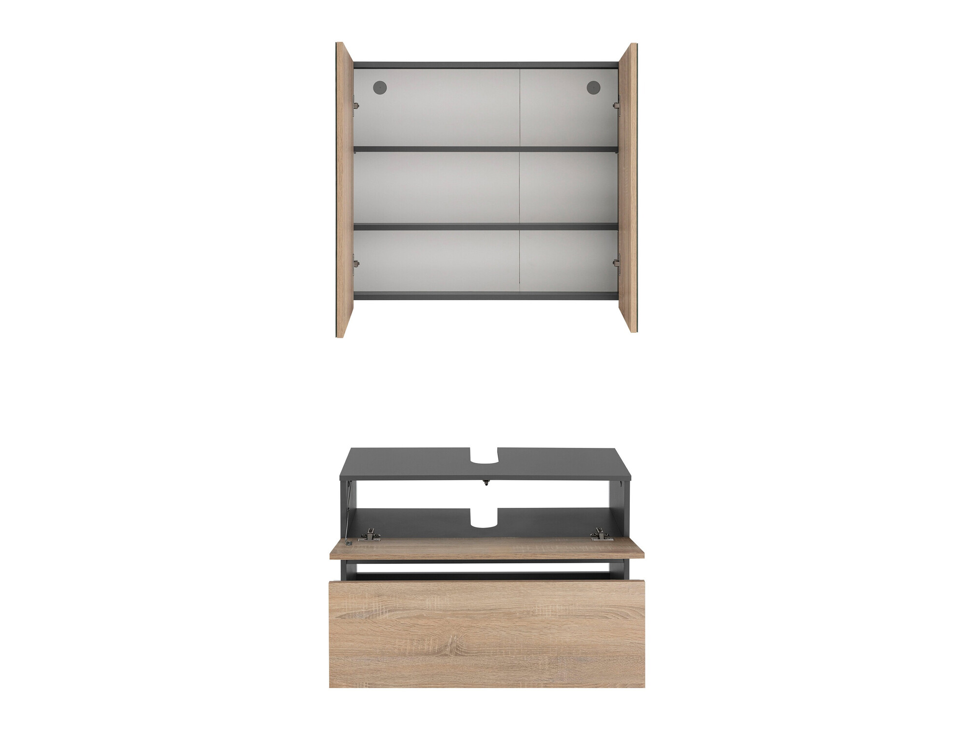 Kopalniški komplet Soncamu 116 (Antracit + Hrast)