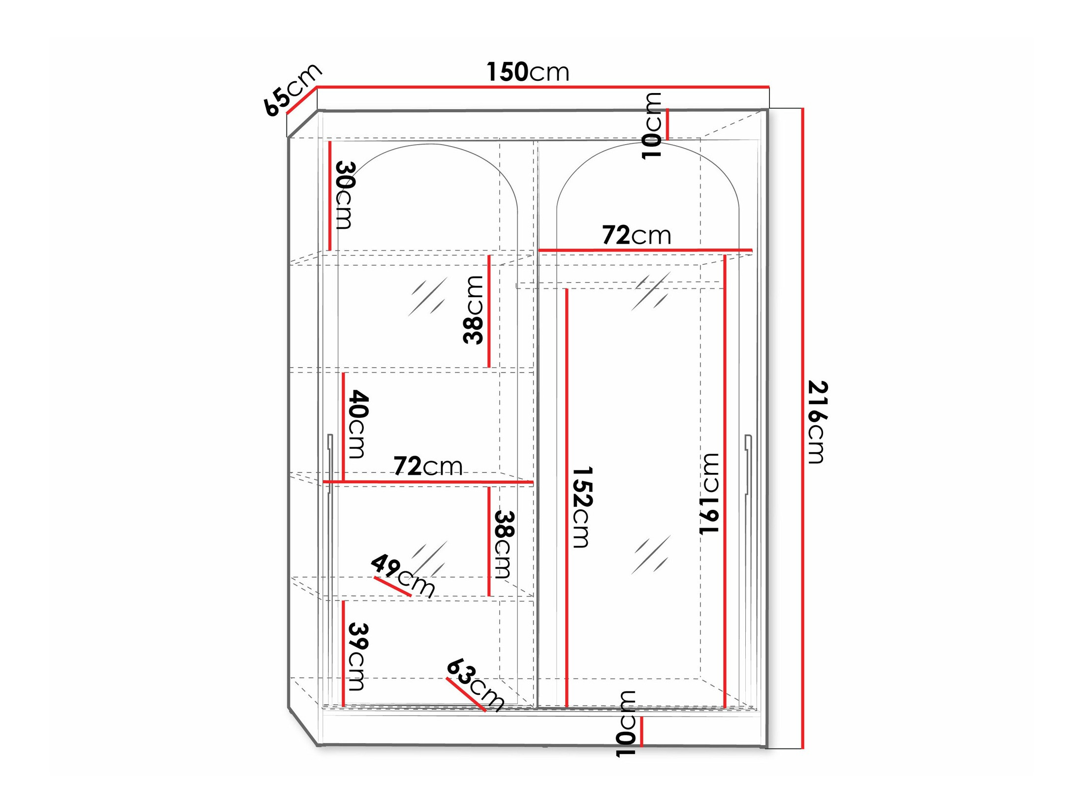Garderobna omara Toledo 131 (Bela)