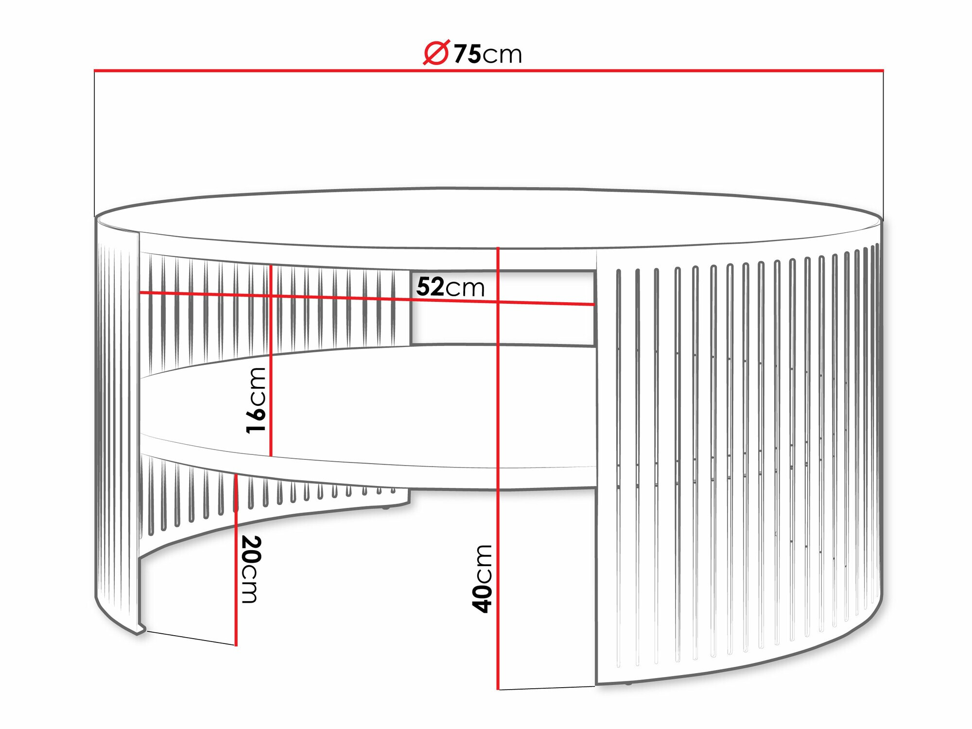 Klubska mizica Evanola 112 (Kašmir + Bela)