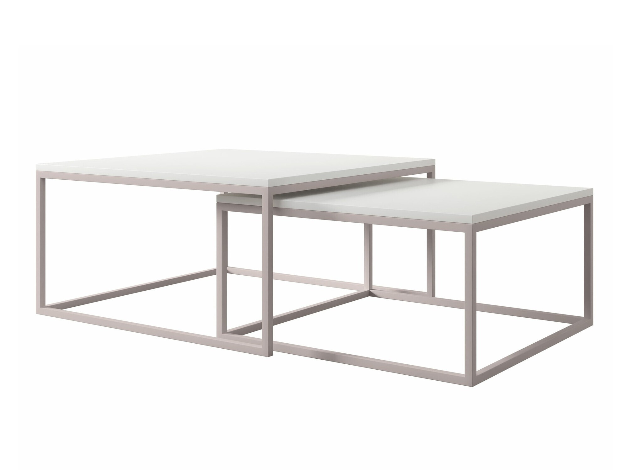 Komplet klubskih mizic Oswego 133 (Bela + Kašmir)