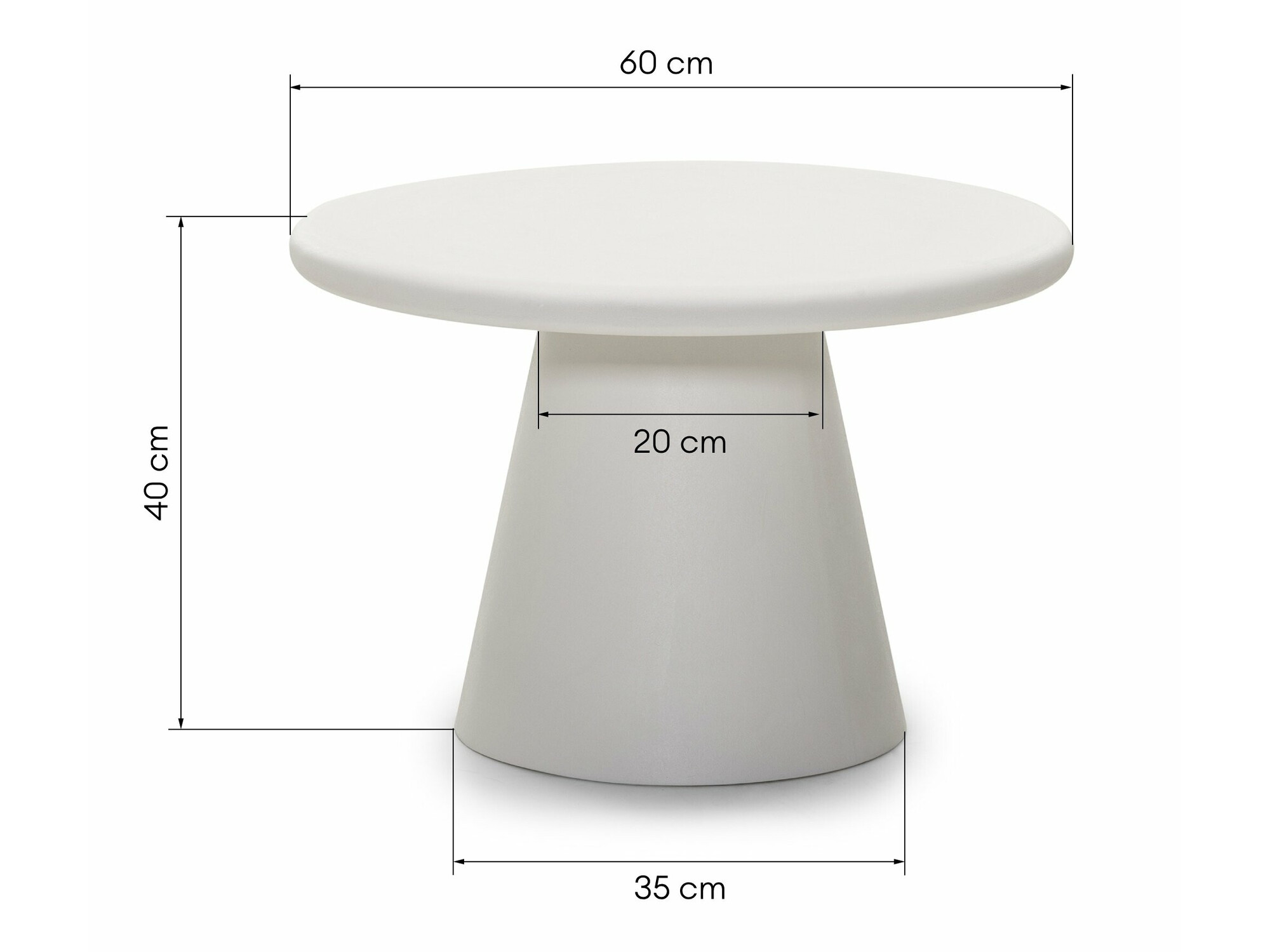 Klubska mizica Burleson 253 (Krema)