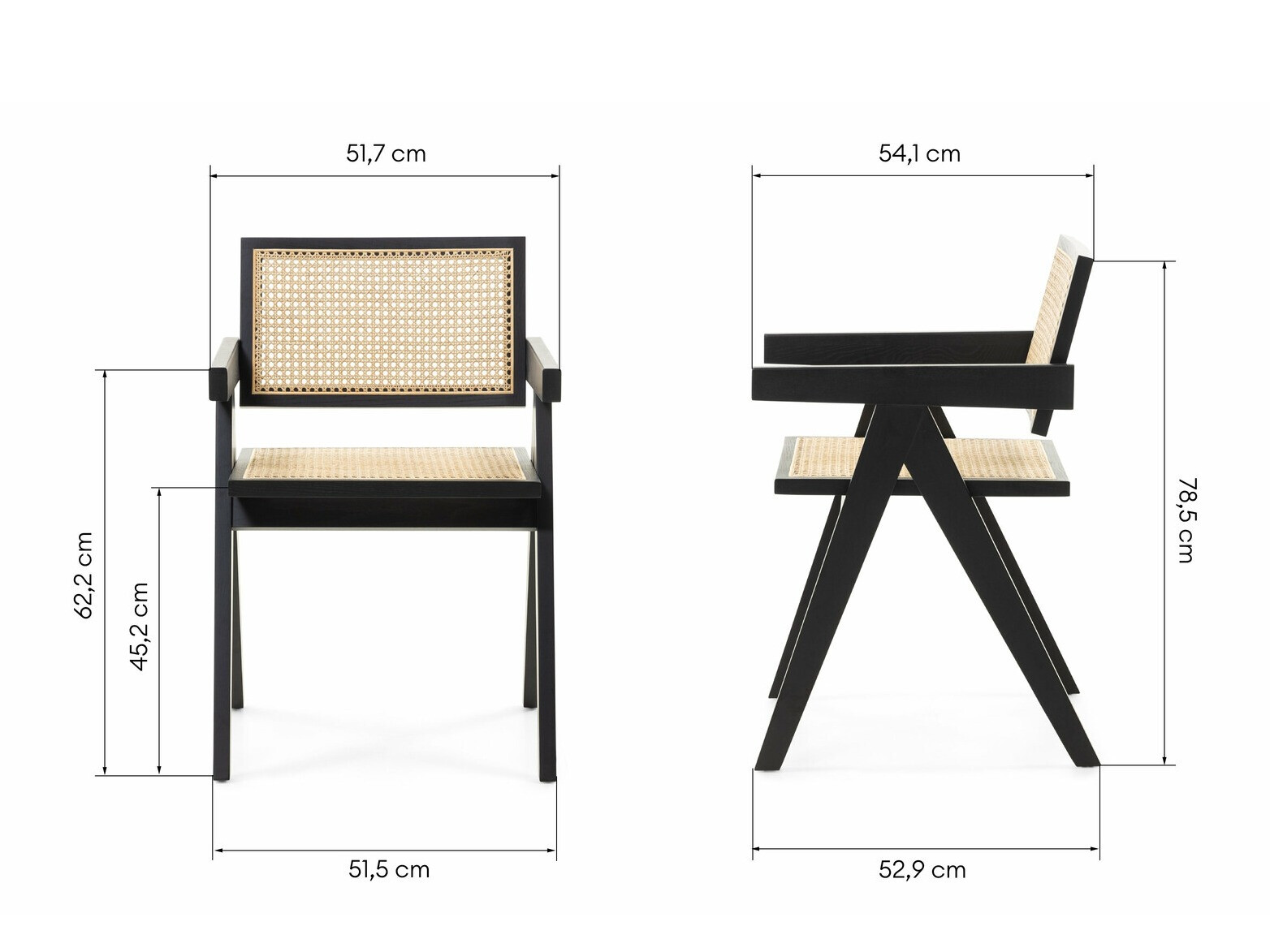 Stol Burleson 245 (Črna + Svetlo rjava)