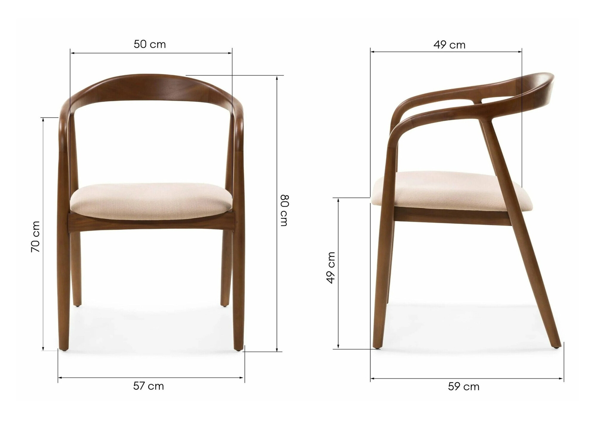 Stol Burleson 247 (Oreh + Bež)