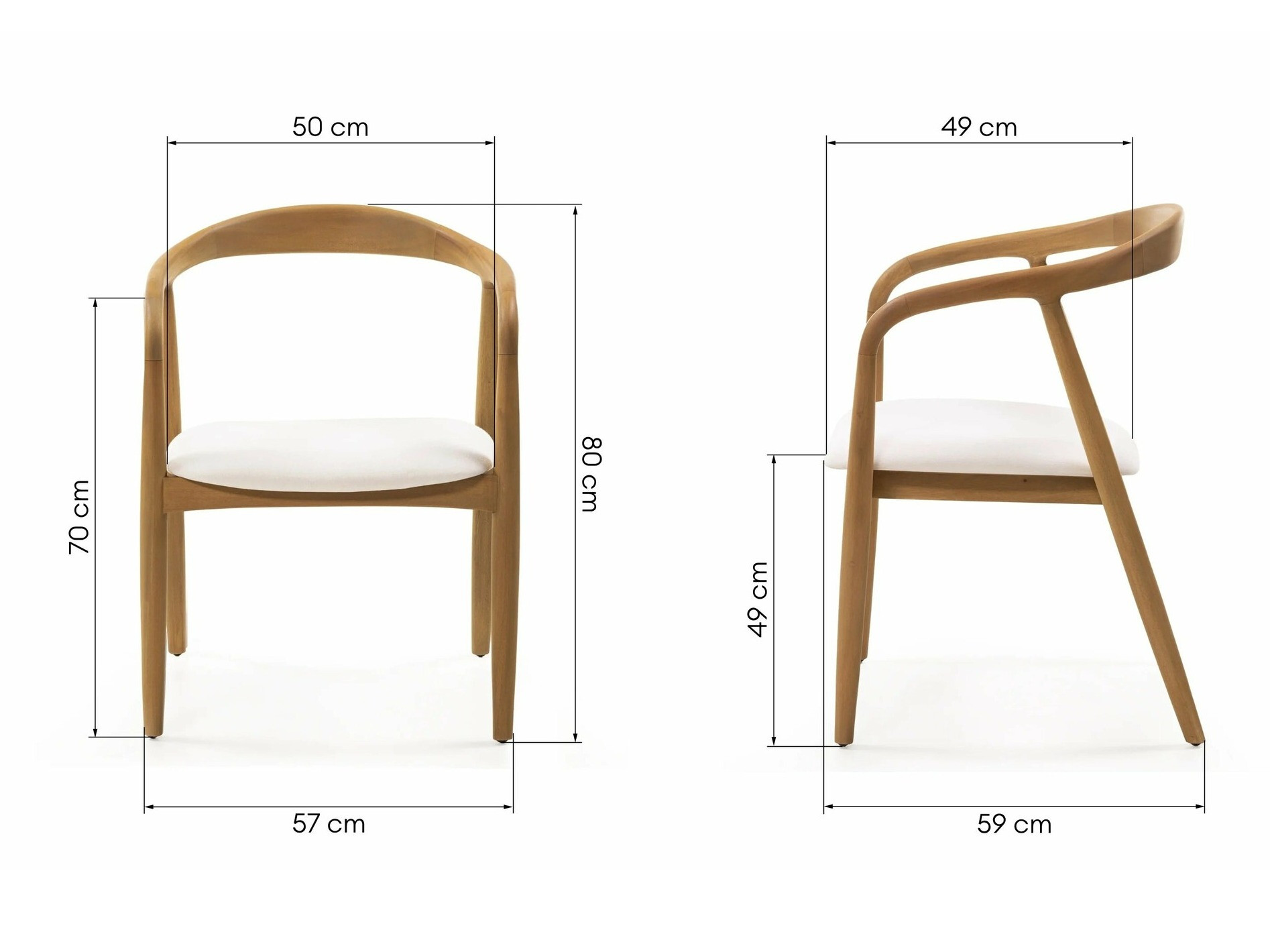 Stol Burleson 247 (Svetel les + Krema)