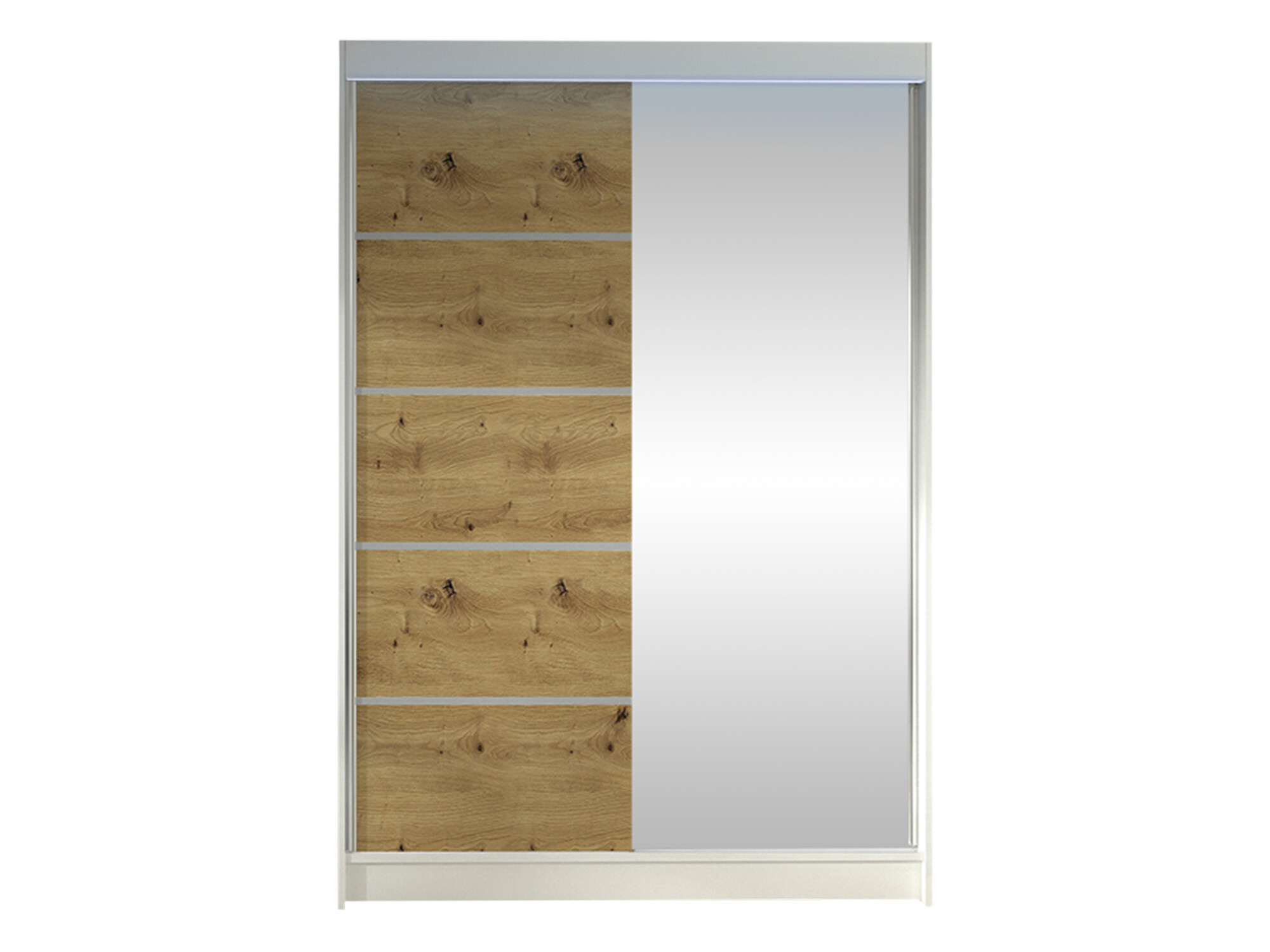 Garderobna omara Closico Salvor III (Bela + Artisan hrast)