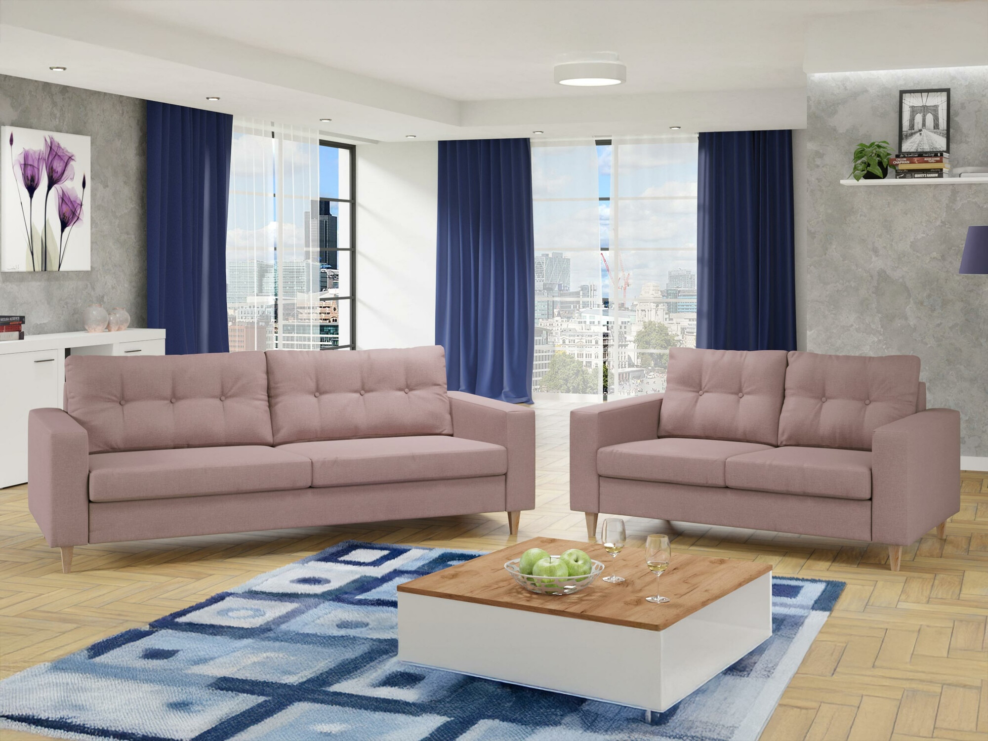 Komplet oblazinjenega pohištva Temple 112