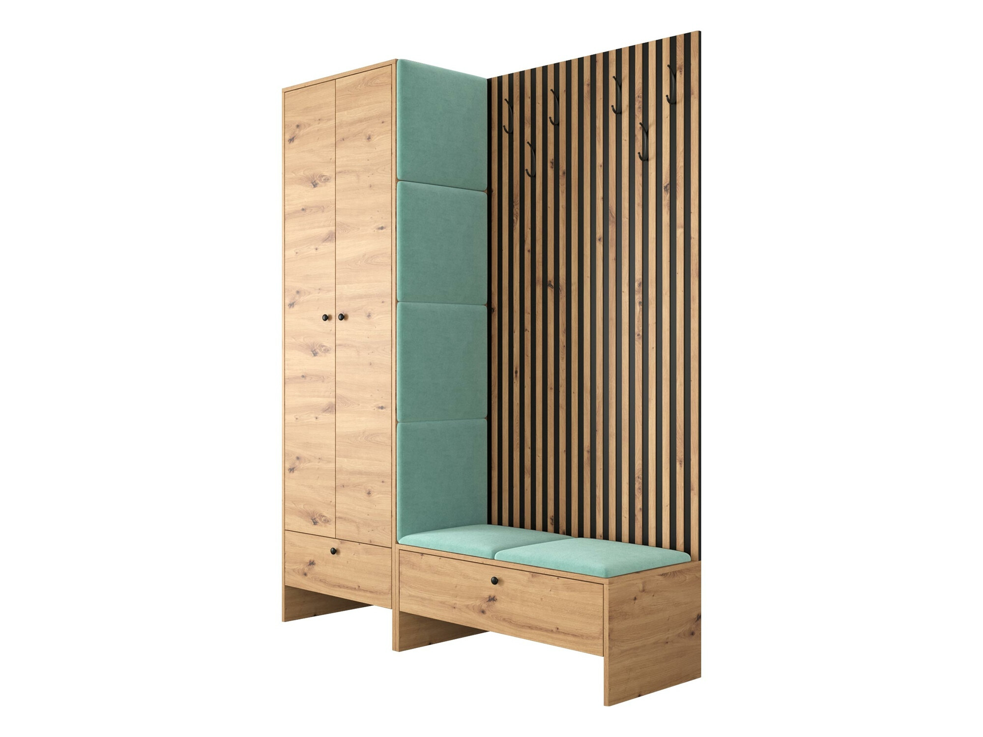 Komplet za predsobo Donio III (Artisan hrast + Manila 11)