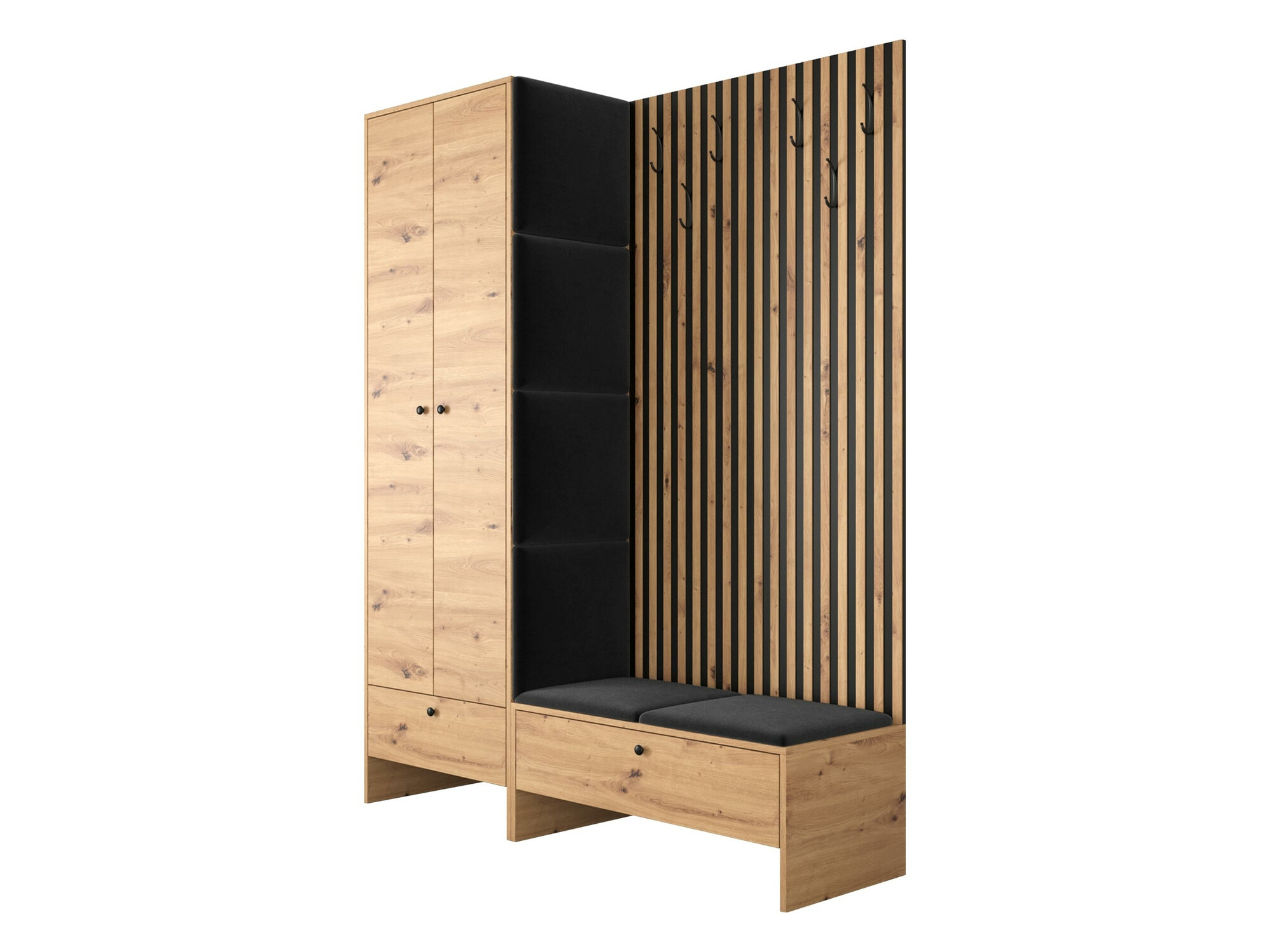 Komplet za predsobo Hartford 320 (Artisan hrast + Manila 18)