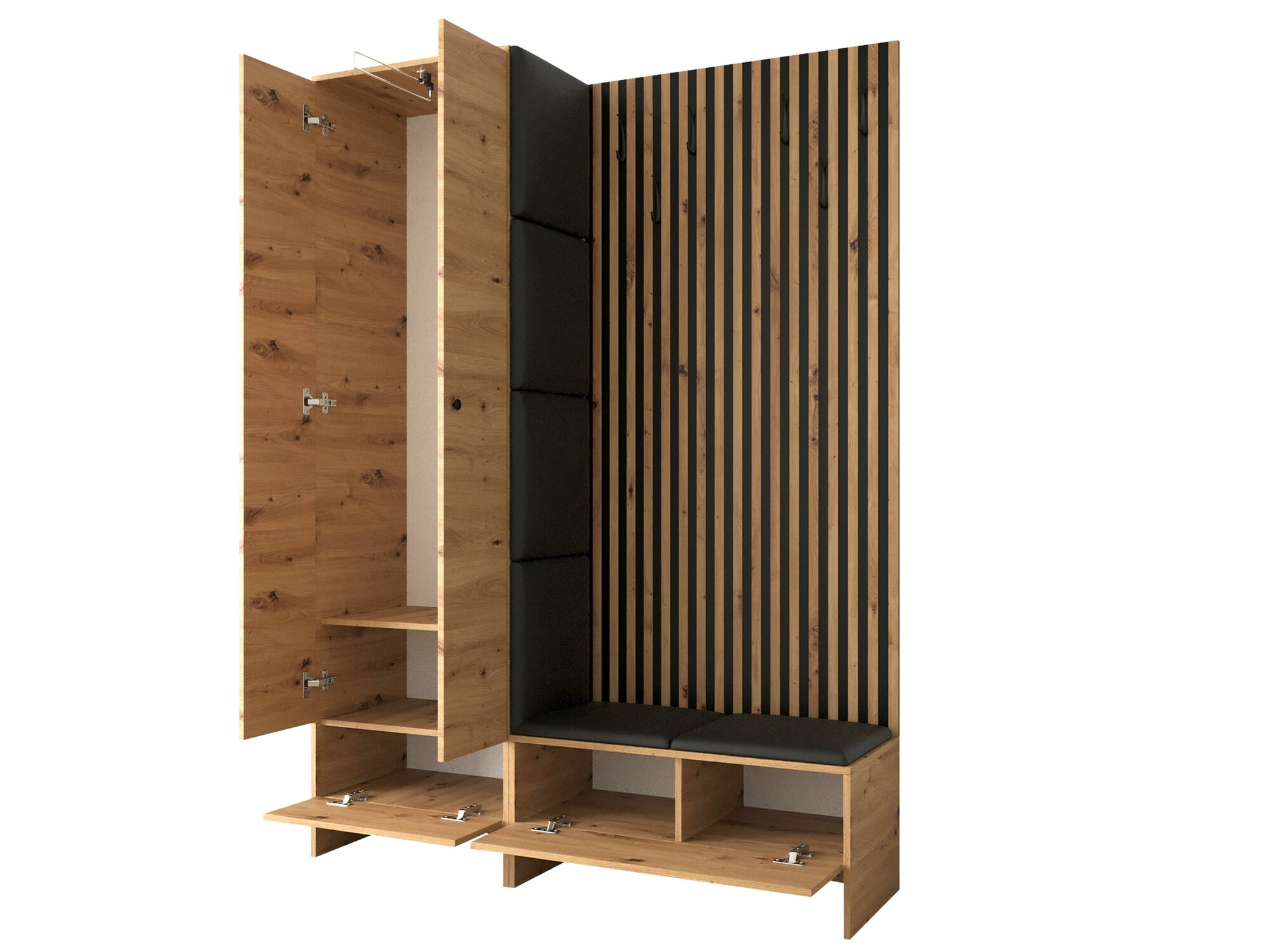 Komplet za predsobo Hartford 320 (Artisan hrast + Manila 18)