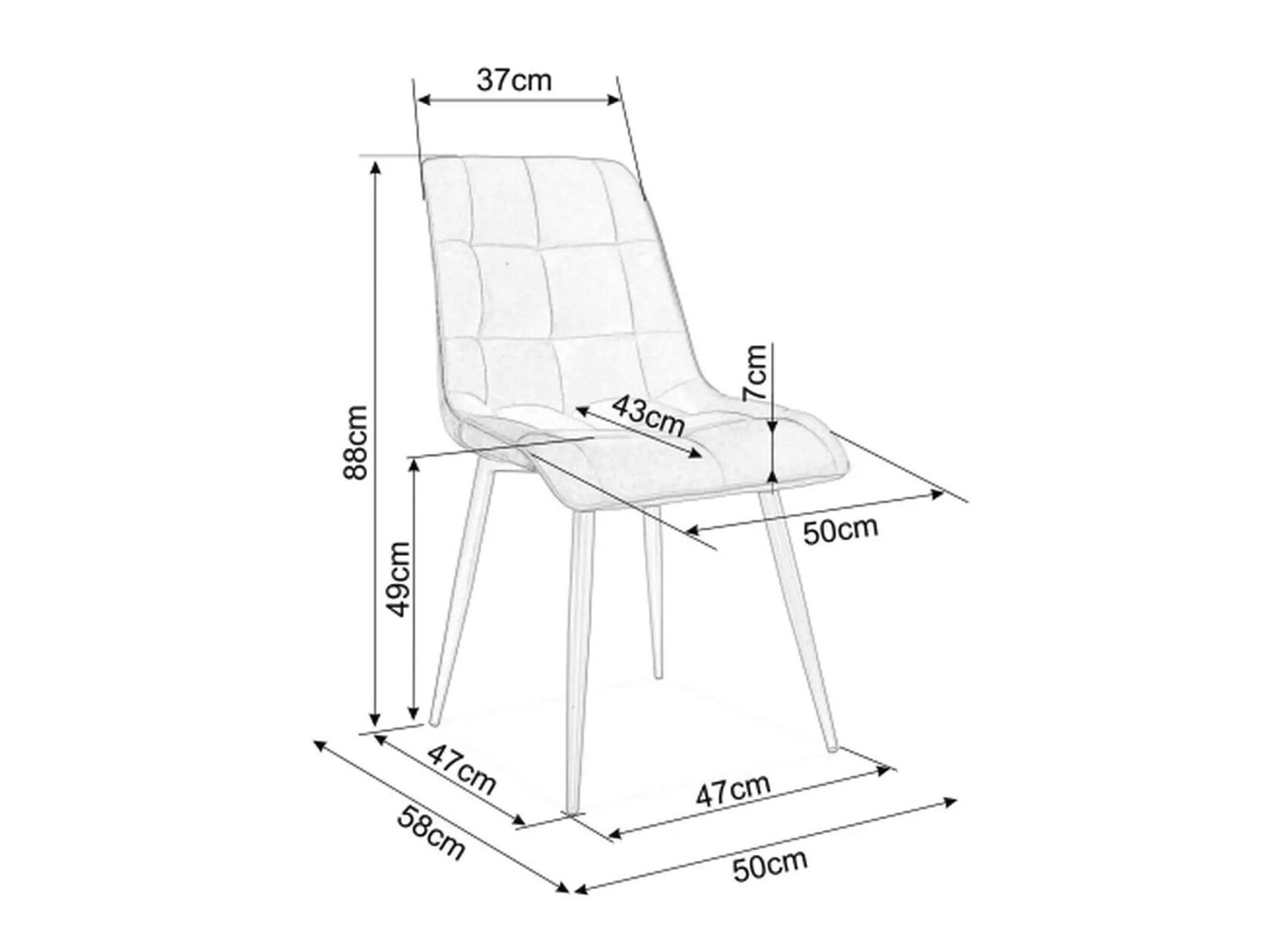 Stol Detroit 752 (Siva)