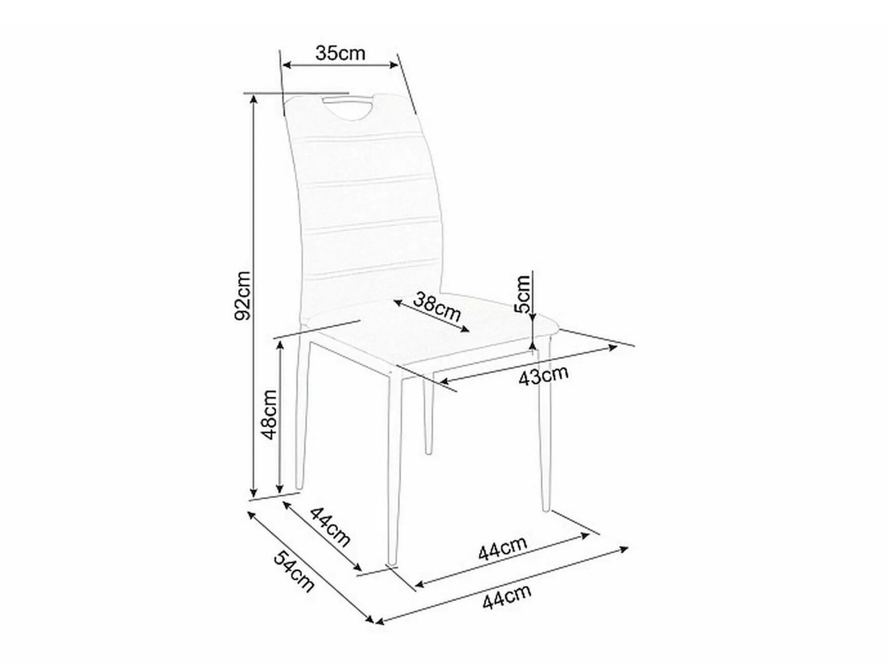 Stol Detroit 753 (Svetlo rjava)