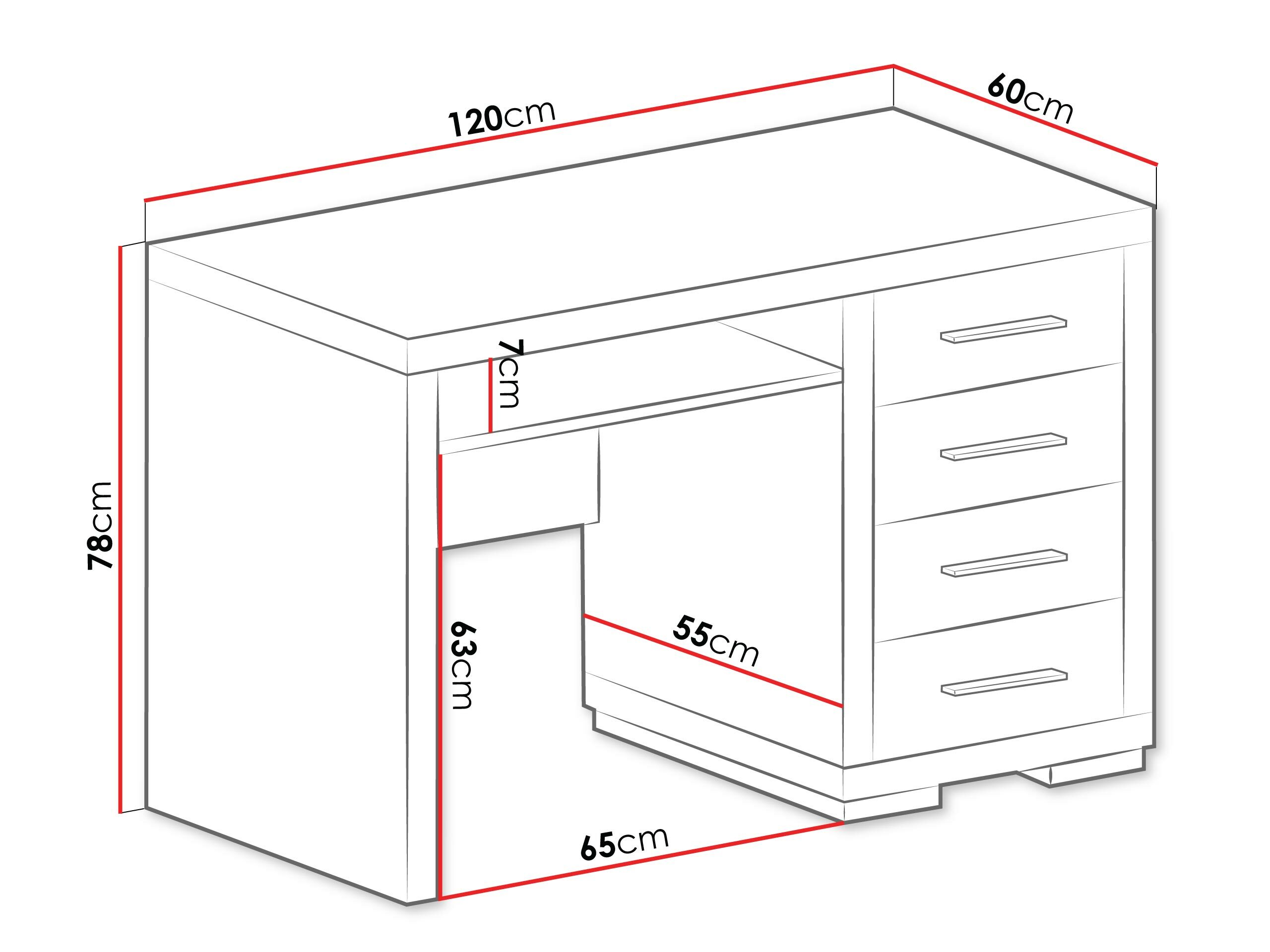 Pisalna miza Fiomeri 120 (Temni santana hrast)