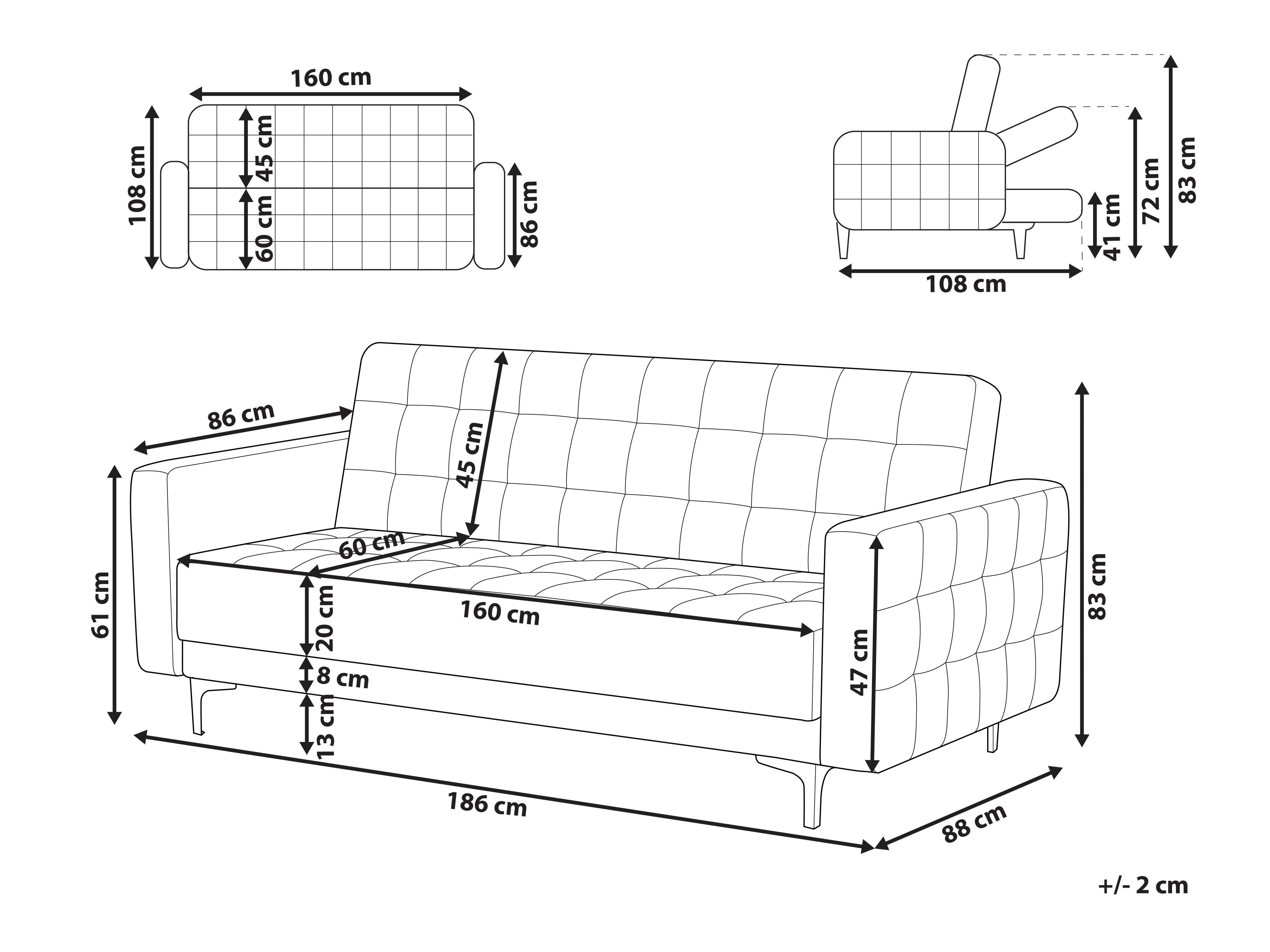 Kavč z ležiščem Felvena 123 (Turkizna)