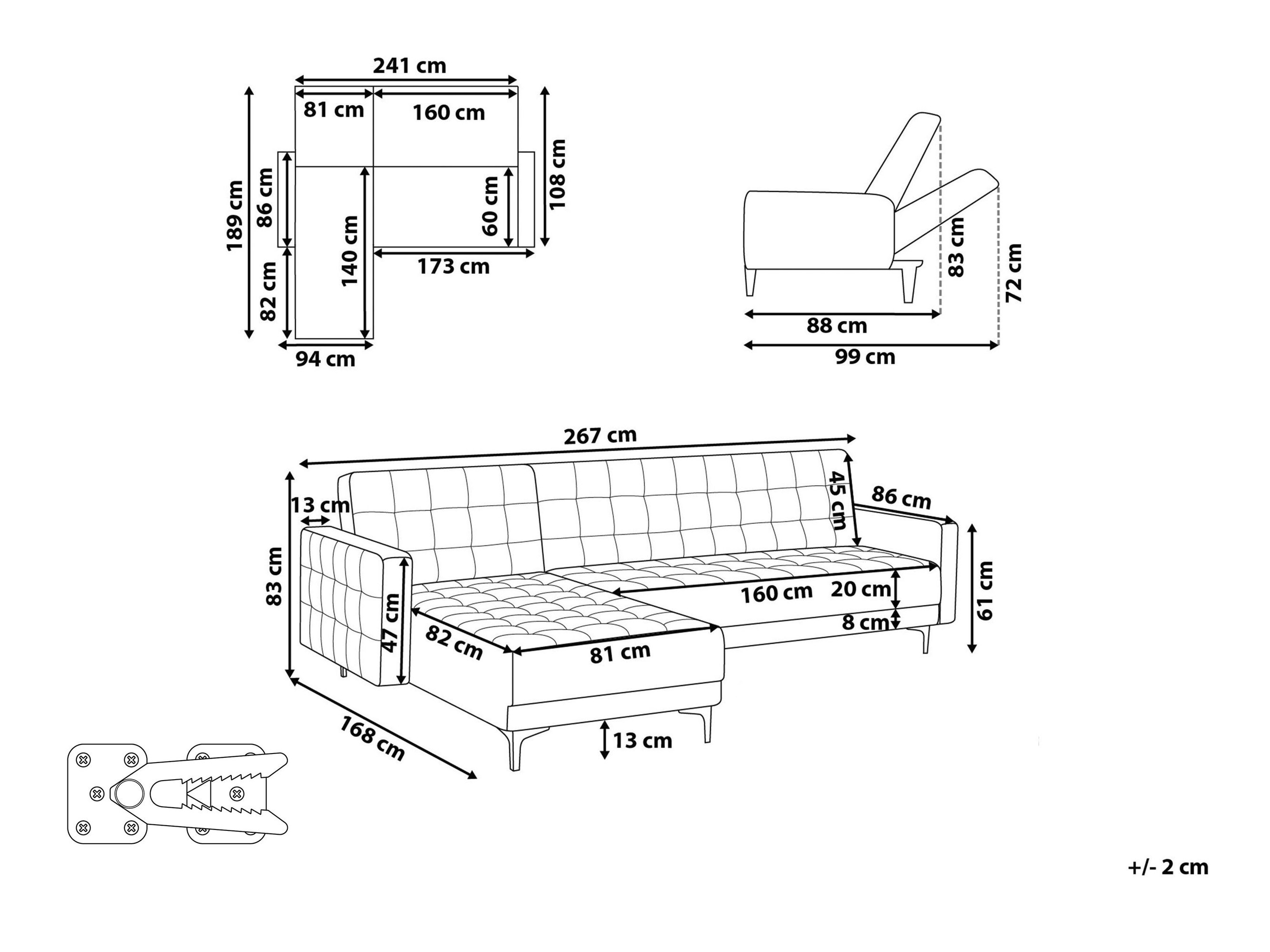 Kotna garnitura Felvena 124 (Modra)