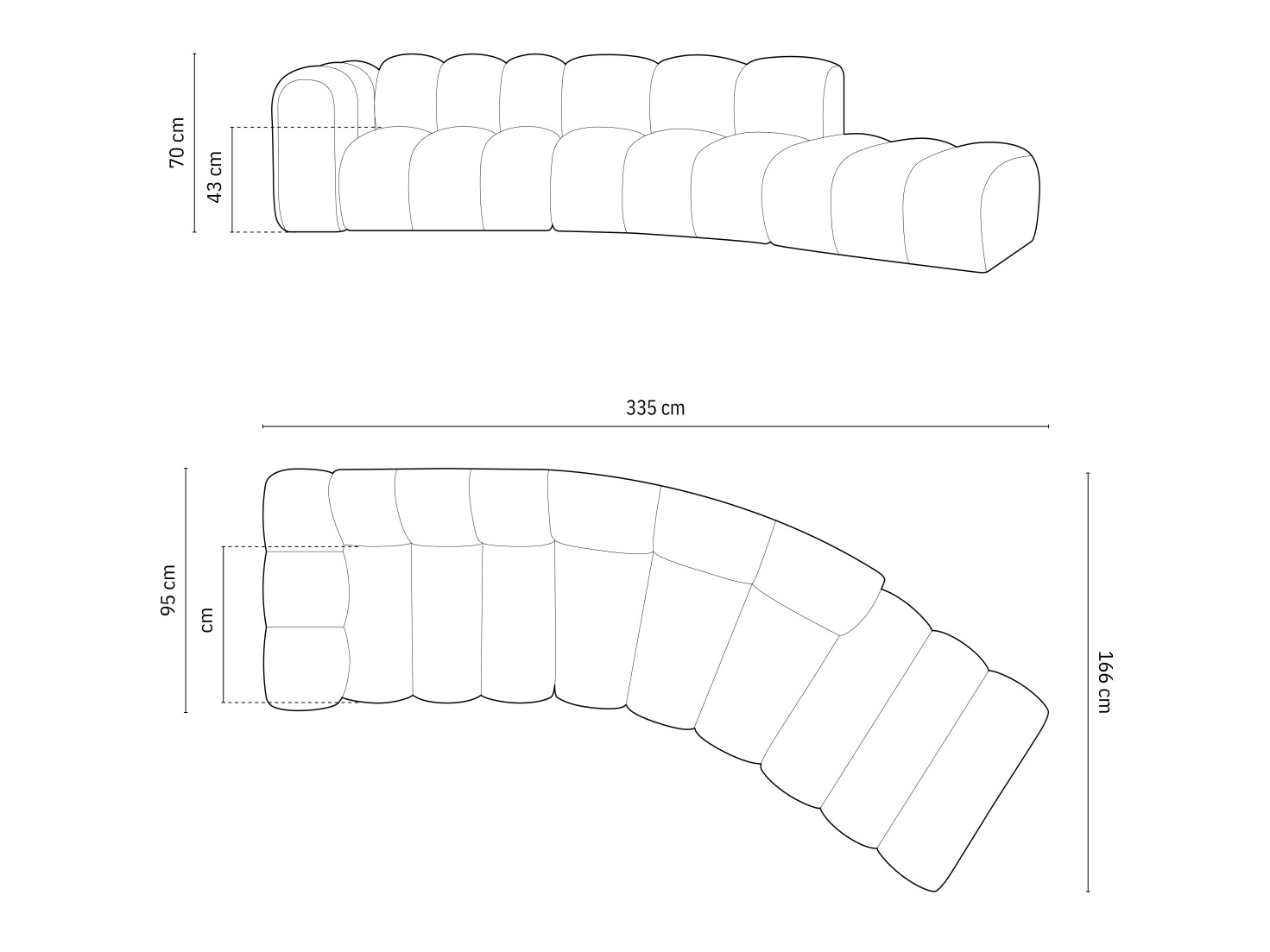 Modularna kotna sedežna garnitura Cirleve 107 (Salvador 7)