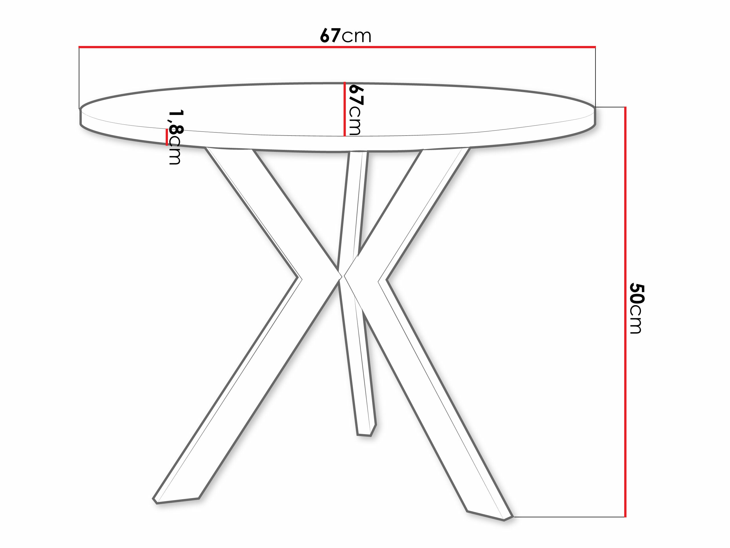 Klubska mizica Dearborn 106 (Bela + Črna)