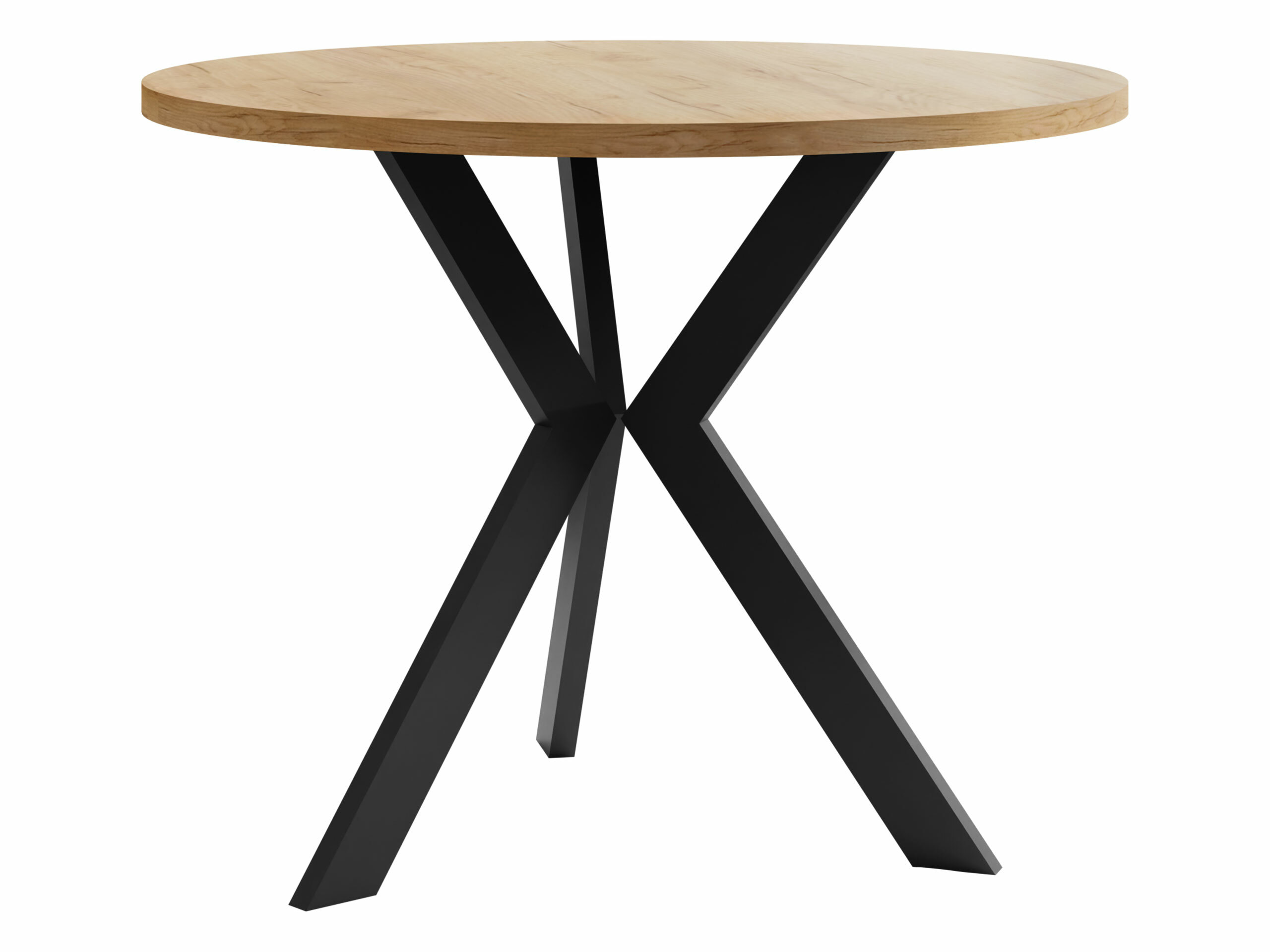 Klubska mizica Dearborn 106 (Zlati hrast + Črna)