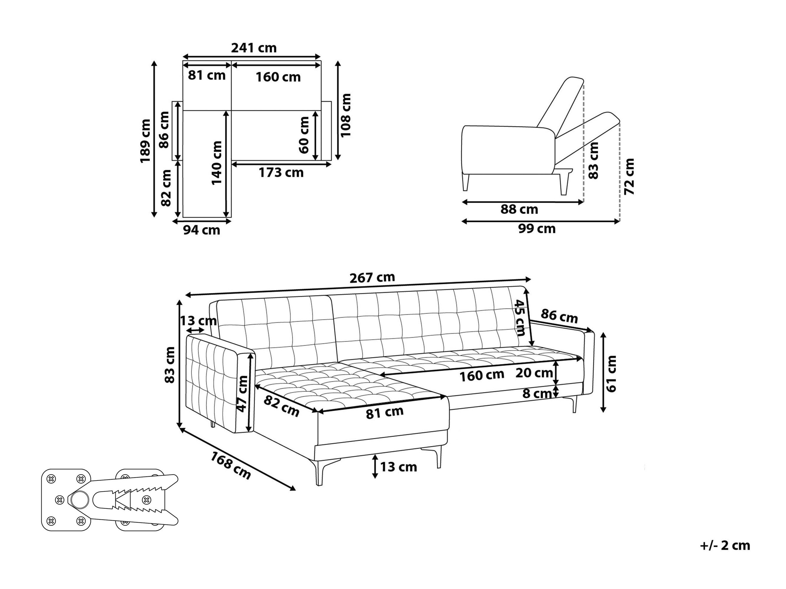 Kotna garnitura Felvena 124 (Svetlo siva)