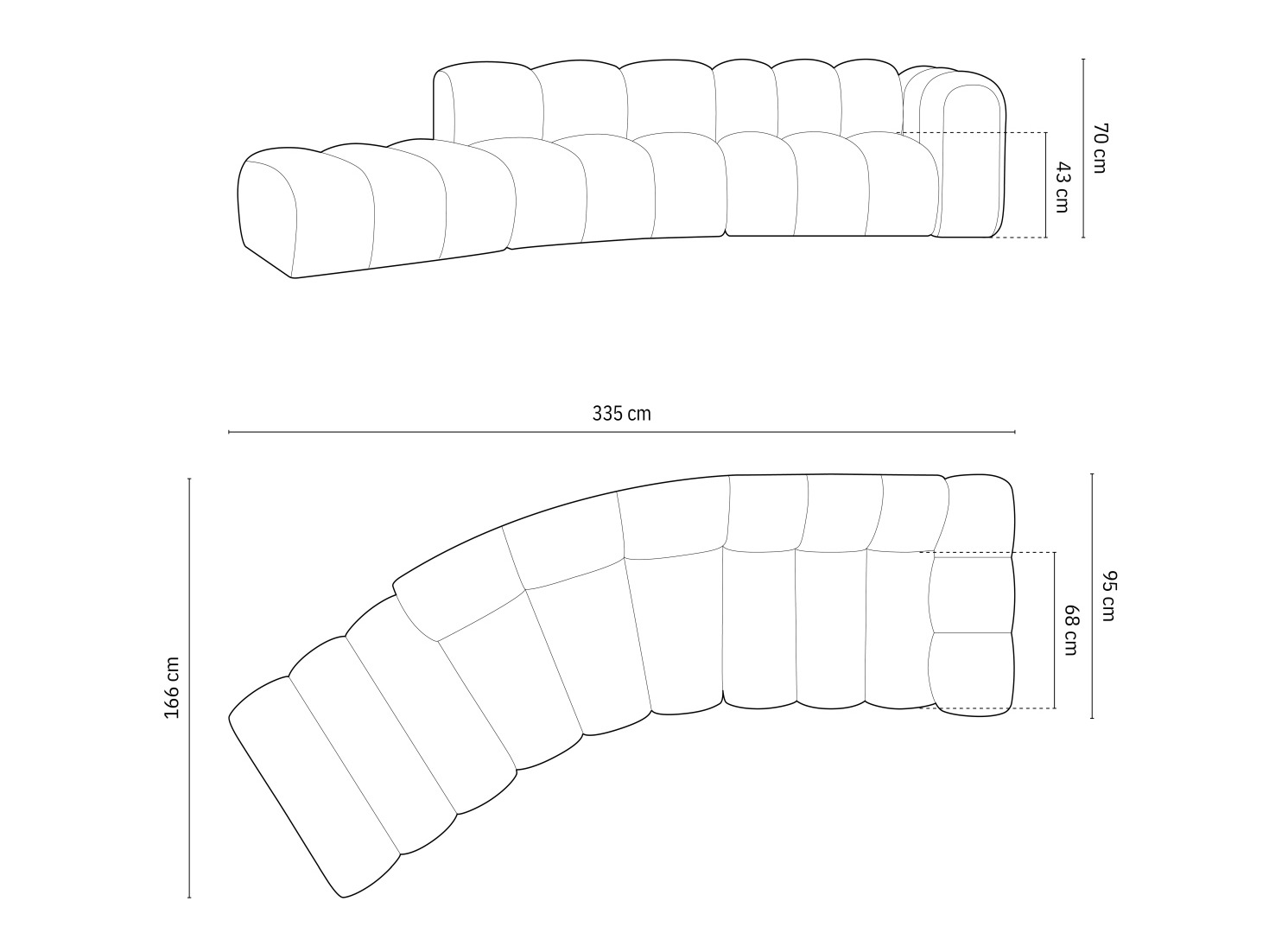 Modularna kotna sedežna garnitura Cirleve 107 (Salvador 12)