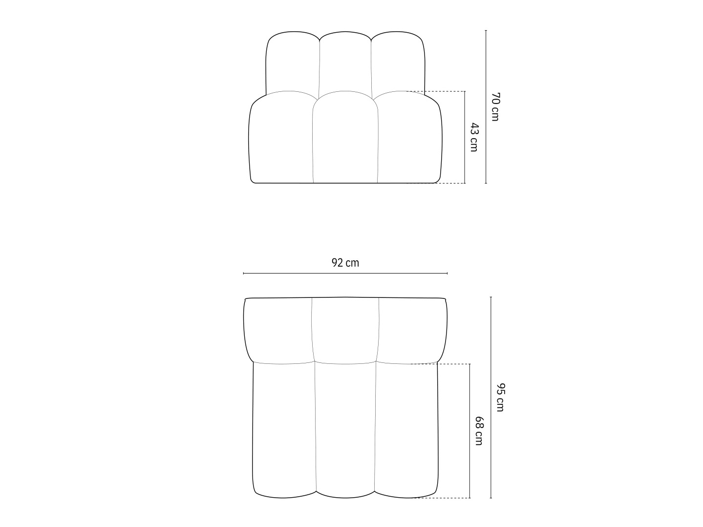 Modularni fotelj Cirleve 108 (Salvador 05)