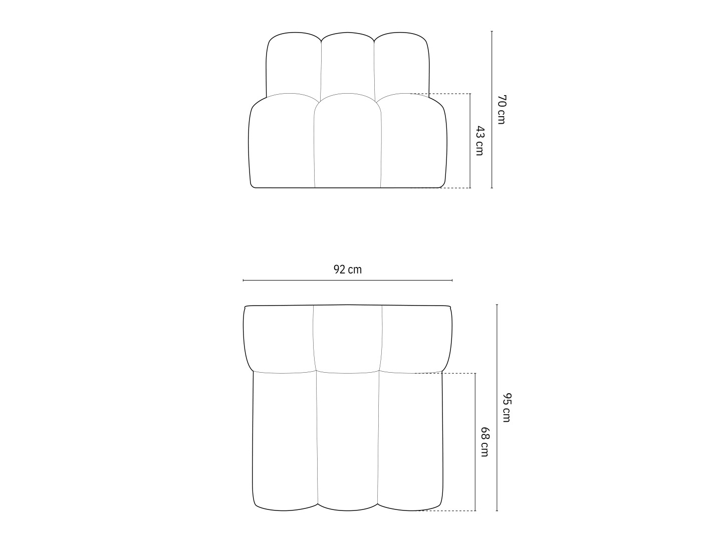 Modularni fotelj Cirleve 108 (Salvador 17)