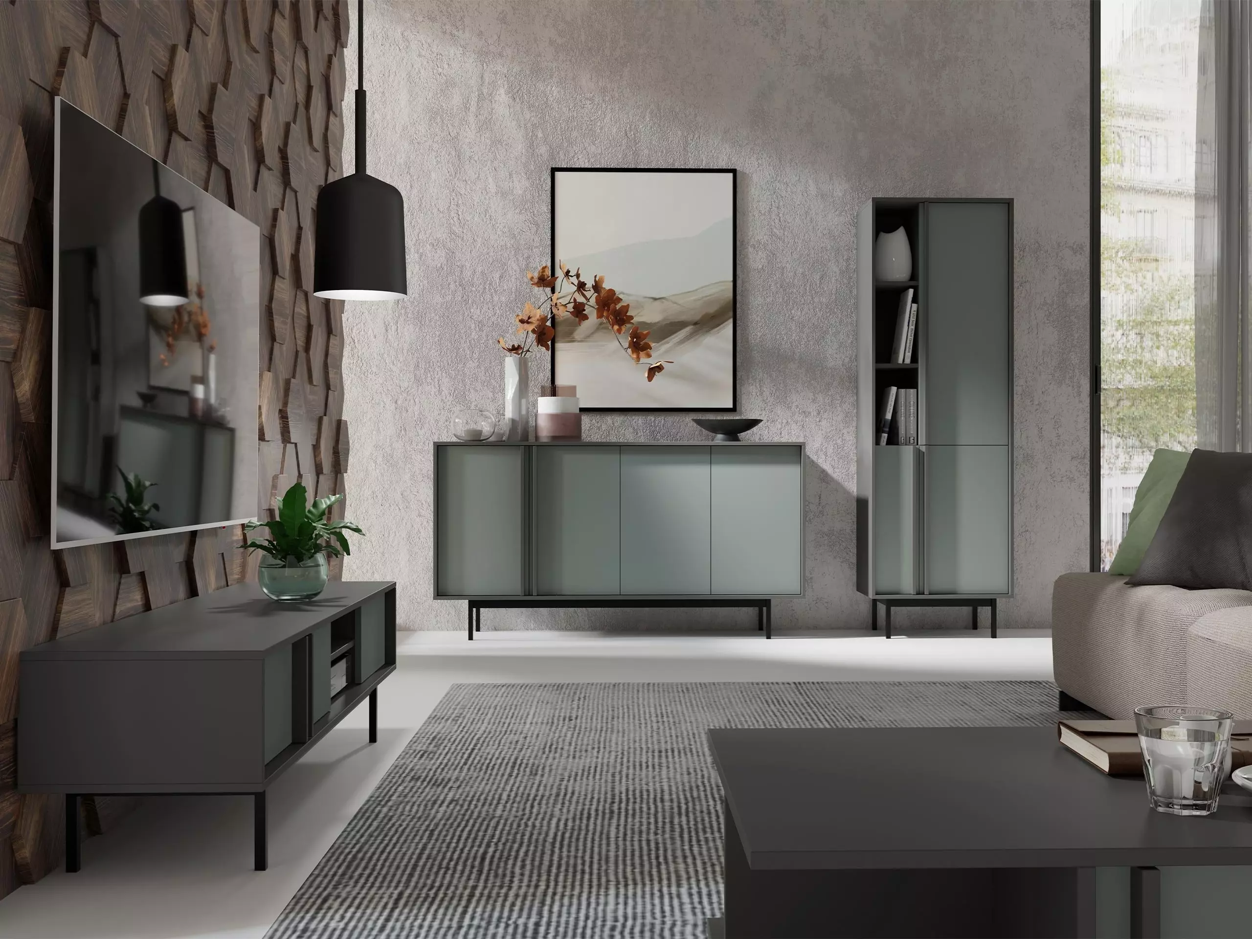 Komoda Levali 106 (Prašno zelena)