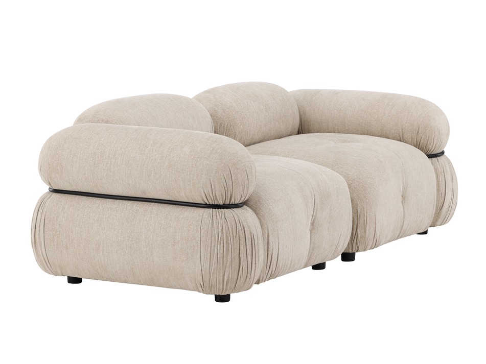 Modularni kavč Evardale 103 (Bež + Črna)