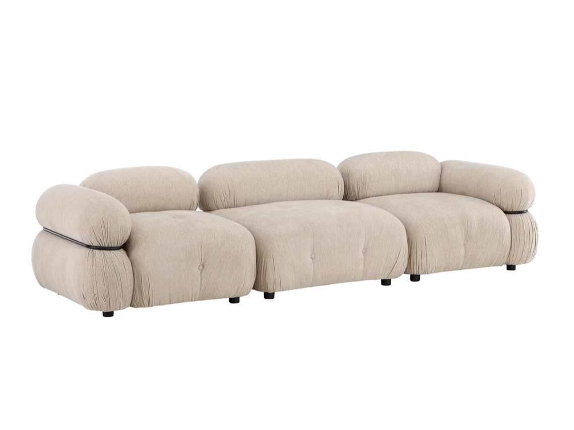 Modularni kavč Evardale 104 (Bež + Črna)