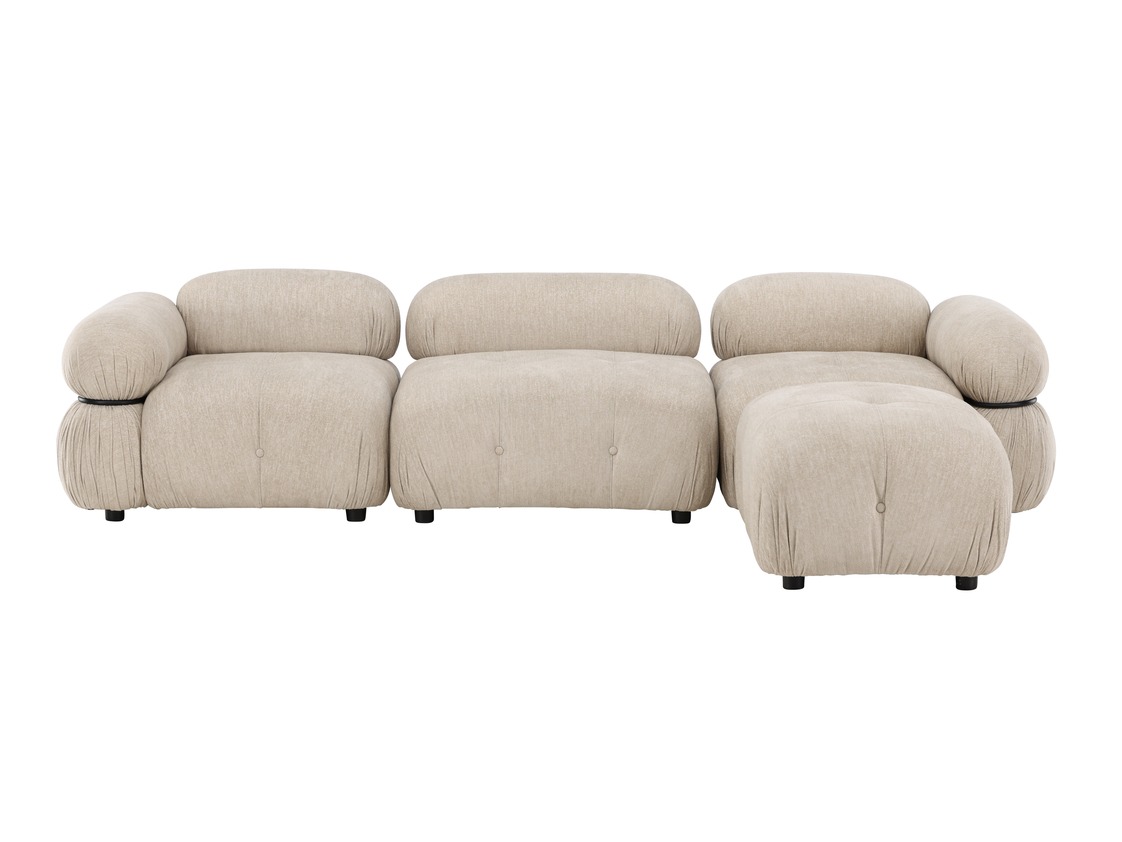 Modularni kavč Evardale 104 (Bež + Črna)