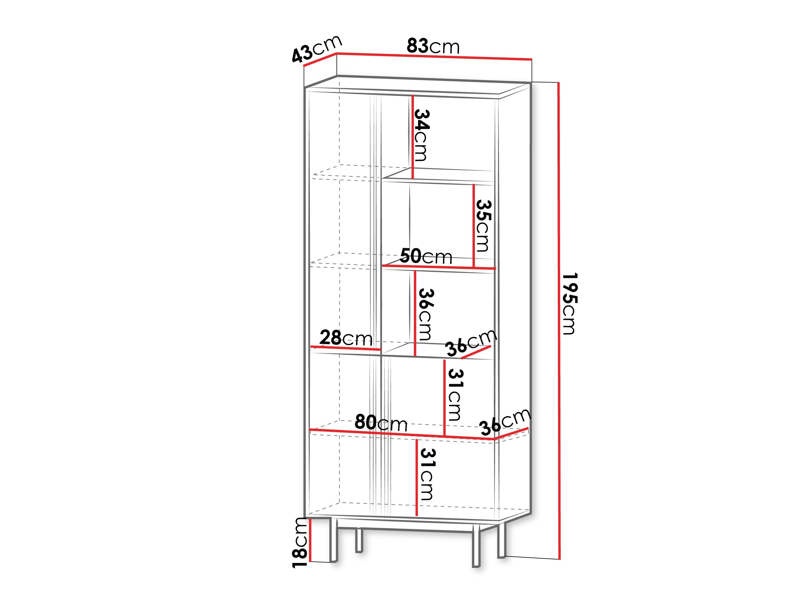 Regal Levali 101 (Bež)