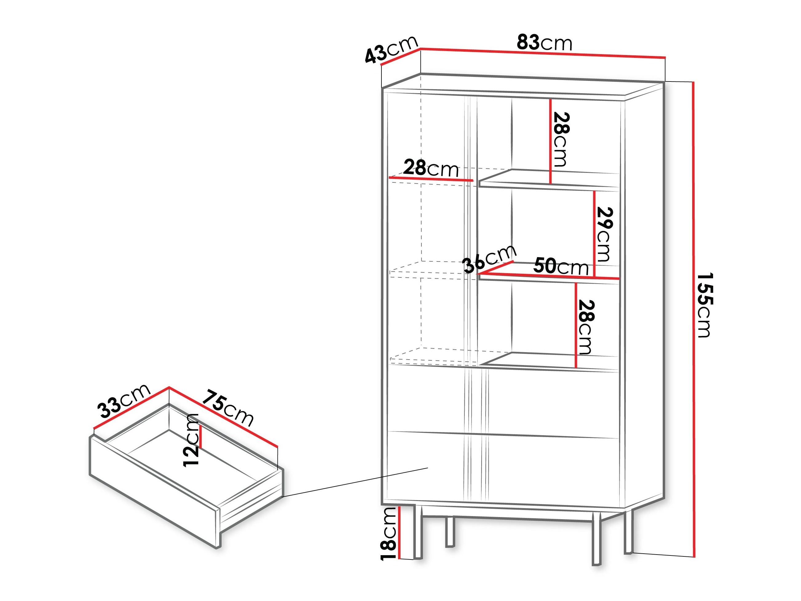 Regal Levali 103 (Bež)