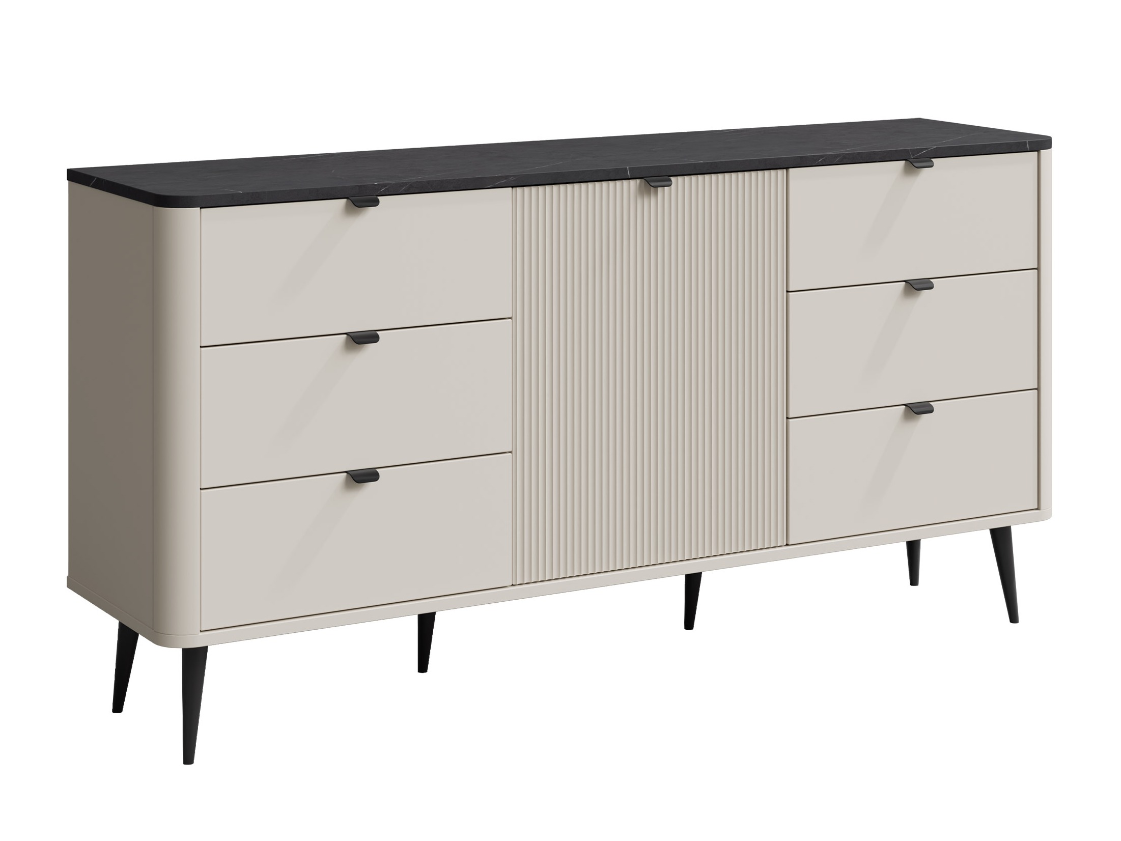 Komoda Lufela 107 (Kašmir + Sivi marmor)