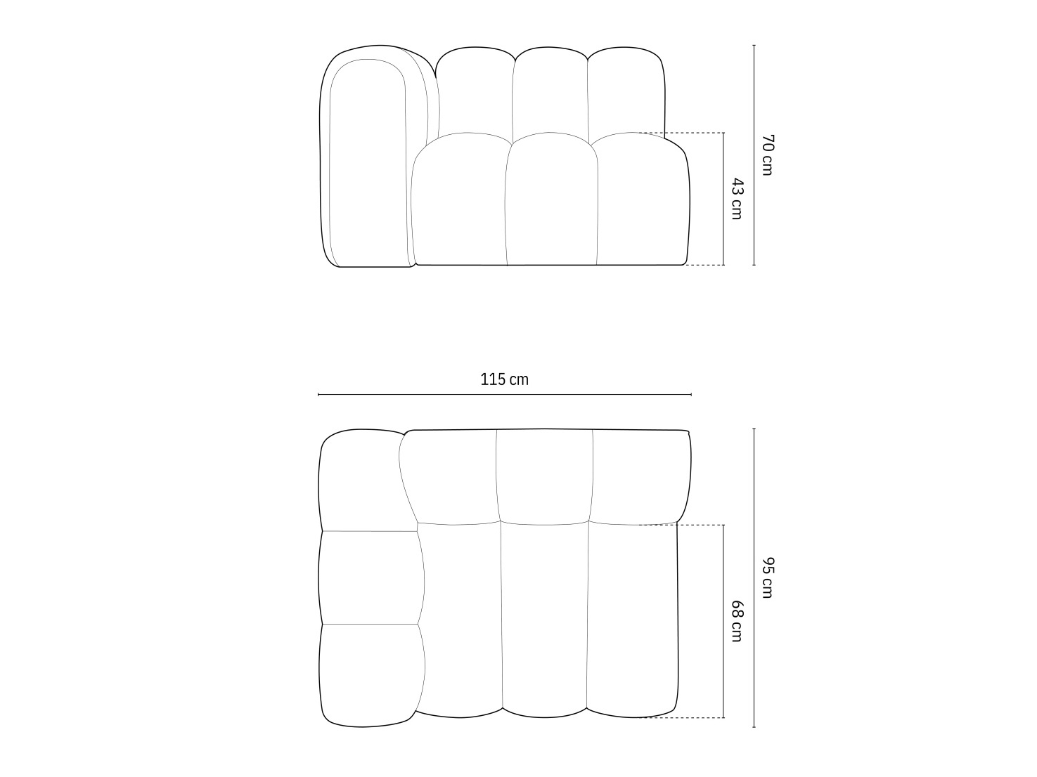Modularni fotelj Cirleve 110 (Haga 86)