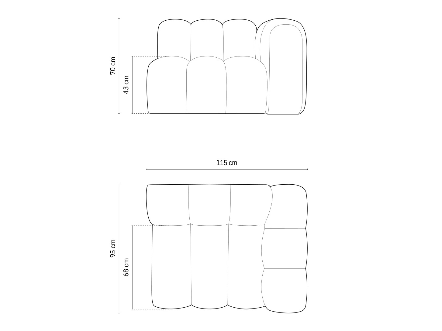 Modularni fotelj Cirleve 110 (Salvador 14)