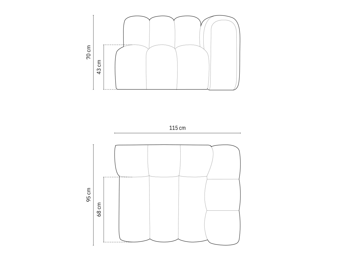 Modularni fotelj Cirleve 110 (Salvador 17)